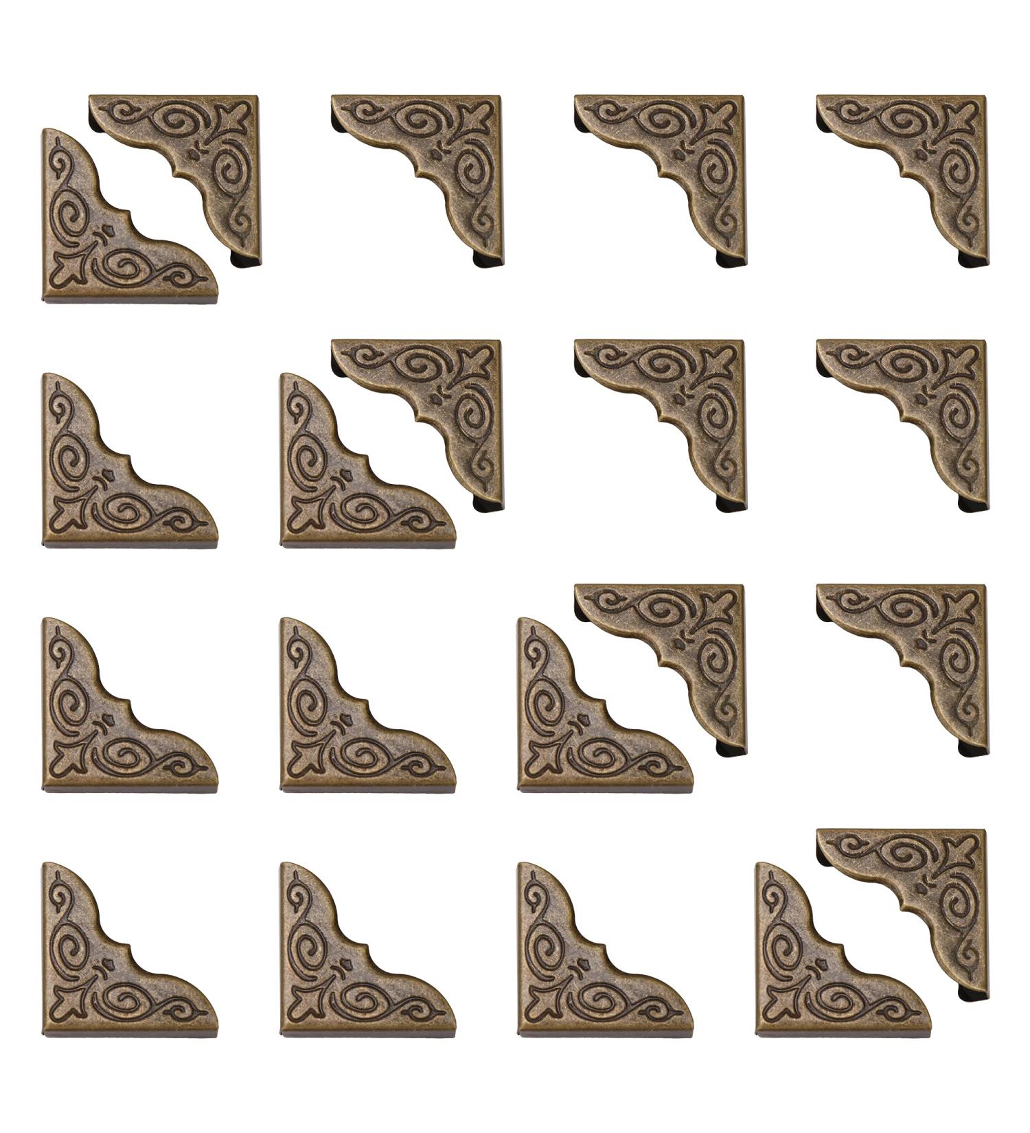 20pcs Bronze Metal Book Corner Guards - Scrapbook & Photo Album Decoration - Buy Online on GoSupps.com