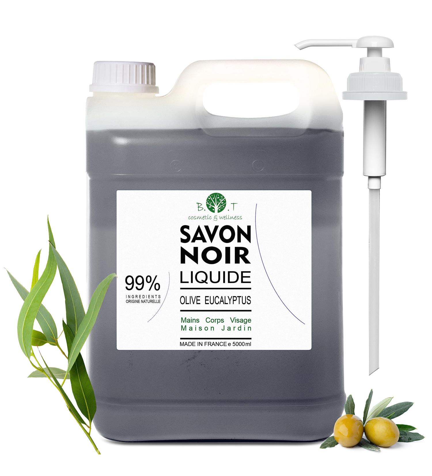 BOT cosmetic wellness BOT cosmetic & wellness Natural liquid black soap 100 olive oil eucalyptus oil 5000 ml for cleaning and care suitable for all skin types - Buy Online on GoSupps.com