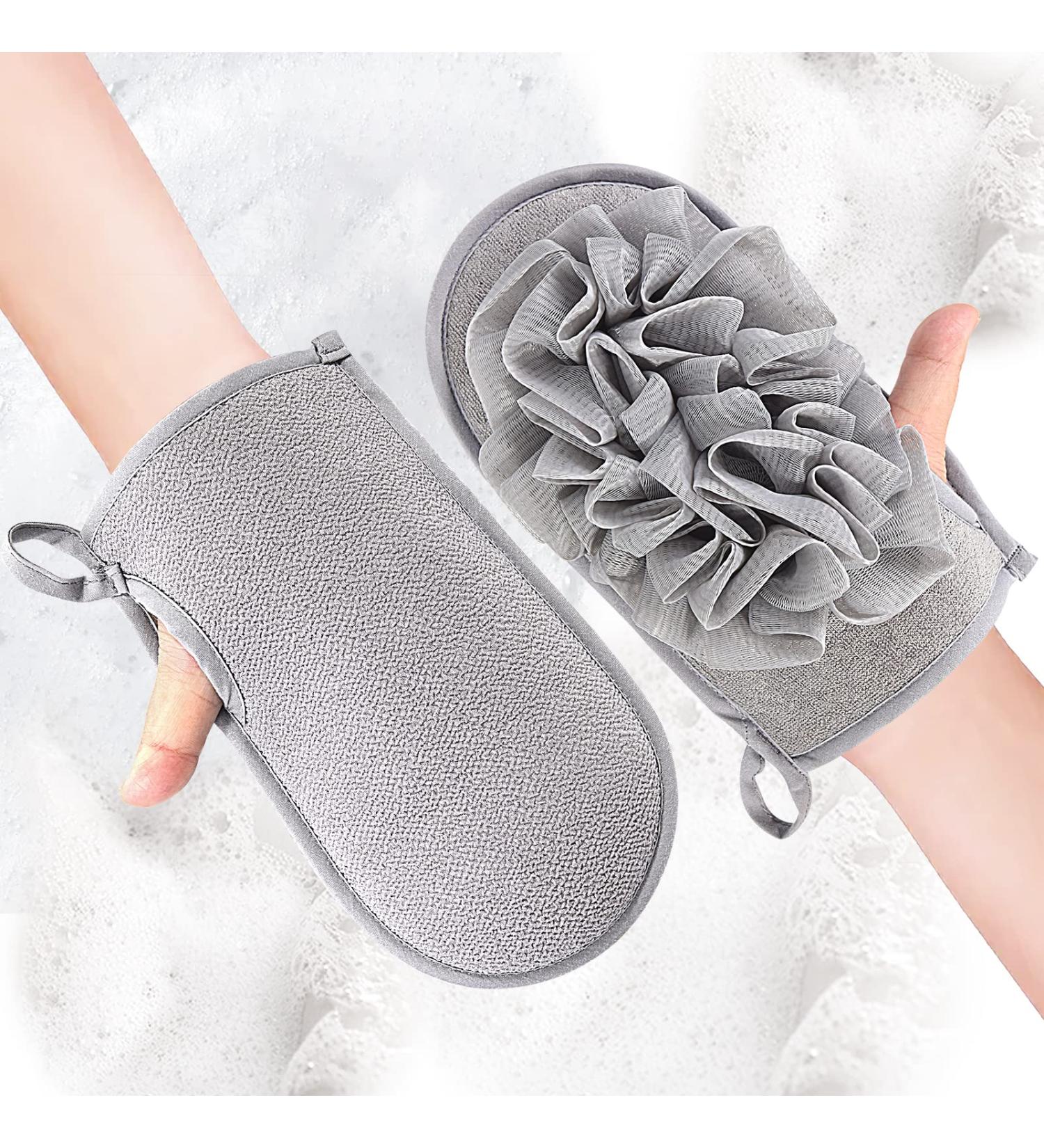 2-Pack Bath Loofah Body Scrubber Shower Pouf for Men and Women - Buy Online on GoSupps.com