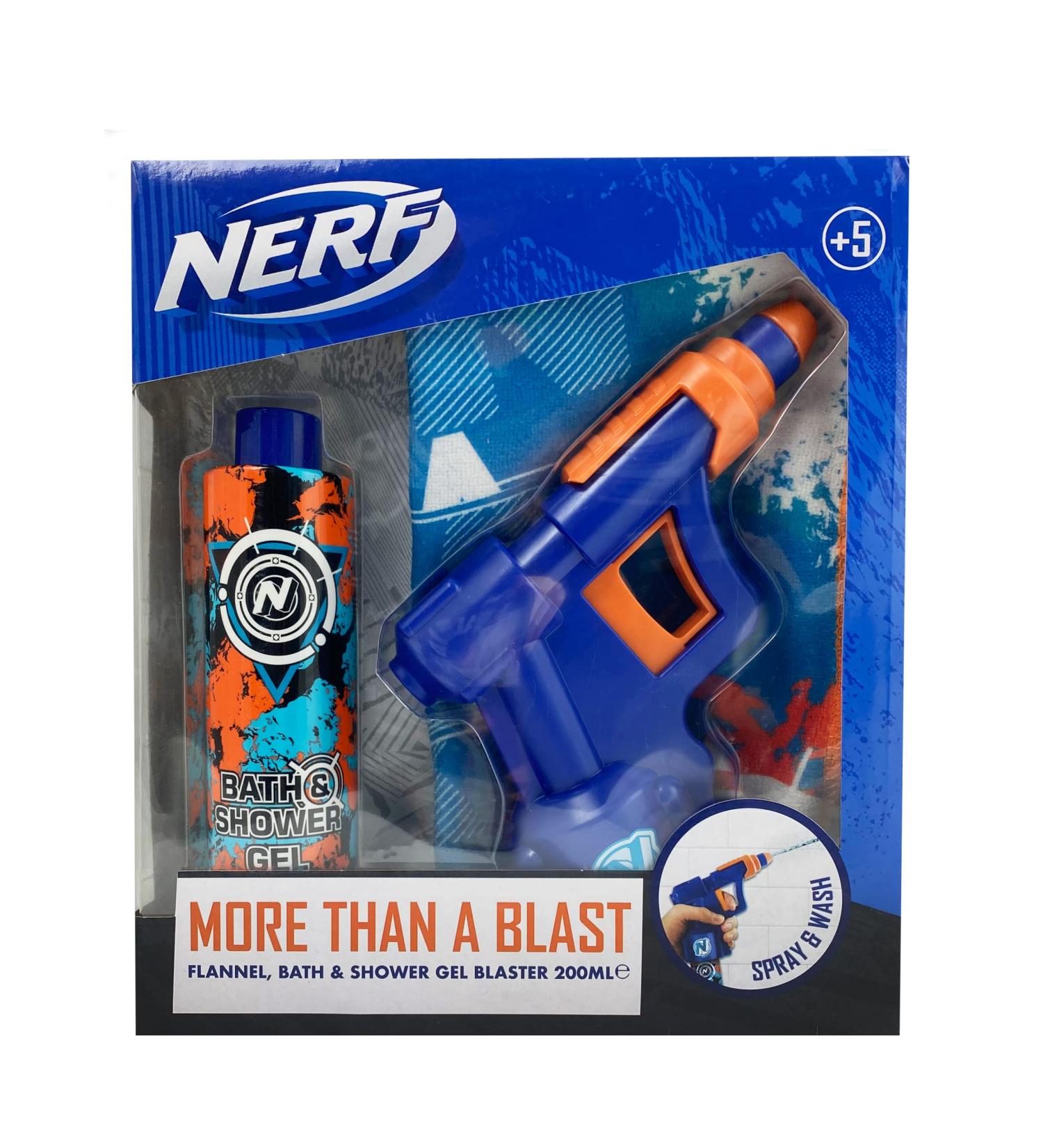 NERF GUN MORE THAN A BLAST SET (200ML BATH S/GEL & FLANNEL) - Buy Online on GoSupps.com