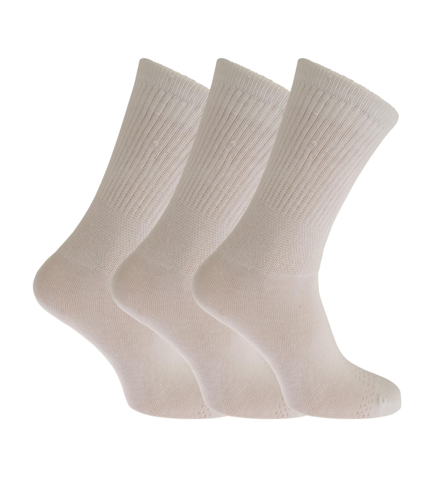 Universal Textiles Women's Extra Wide Diabetic Socks (3 Pairs) - US 6-10 - White - Buy Online on GoSupps.com