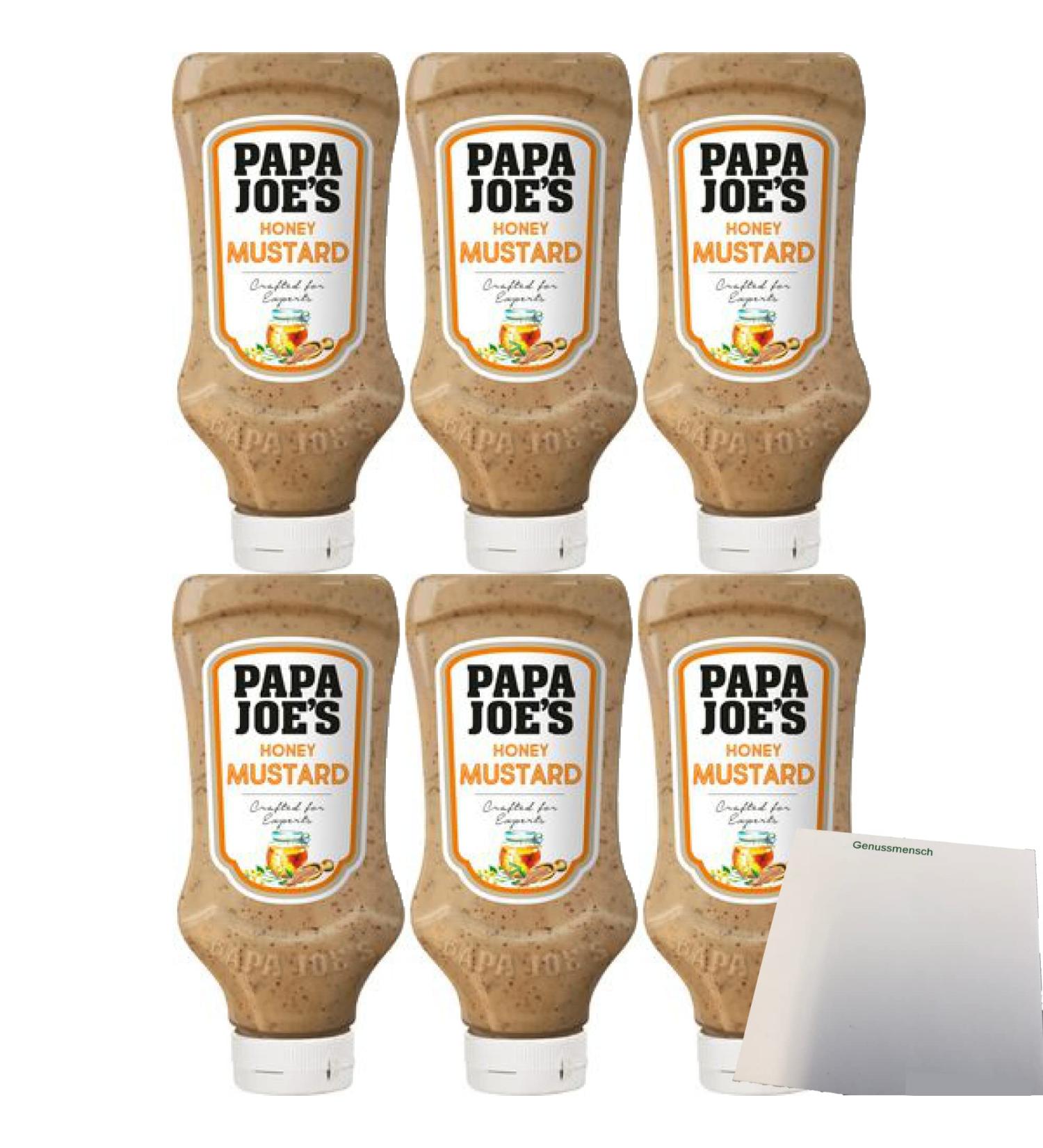 Papa Joes Honey Mustard Sauce Set of 6 (6 x 300ml Bottles) + Usy Block