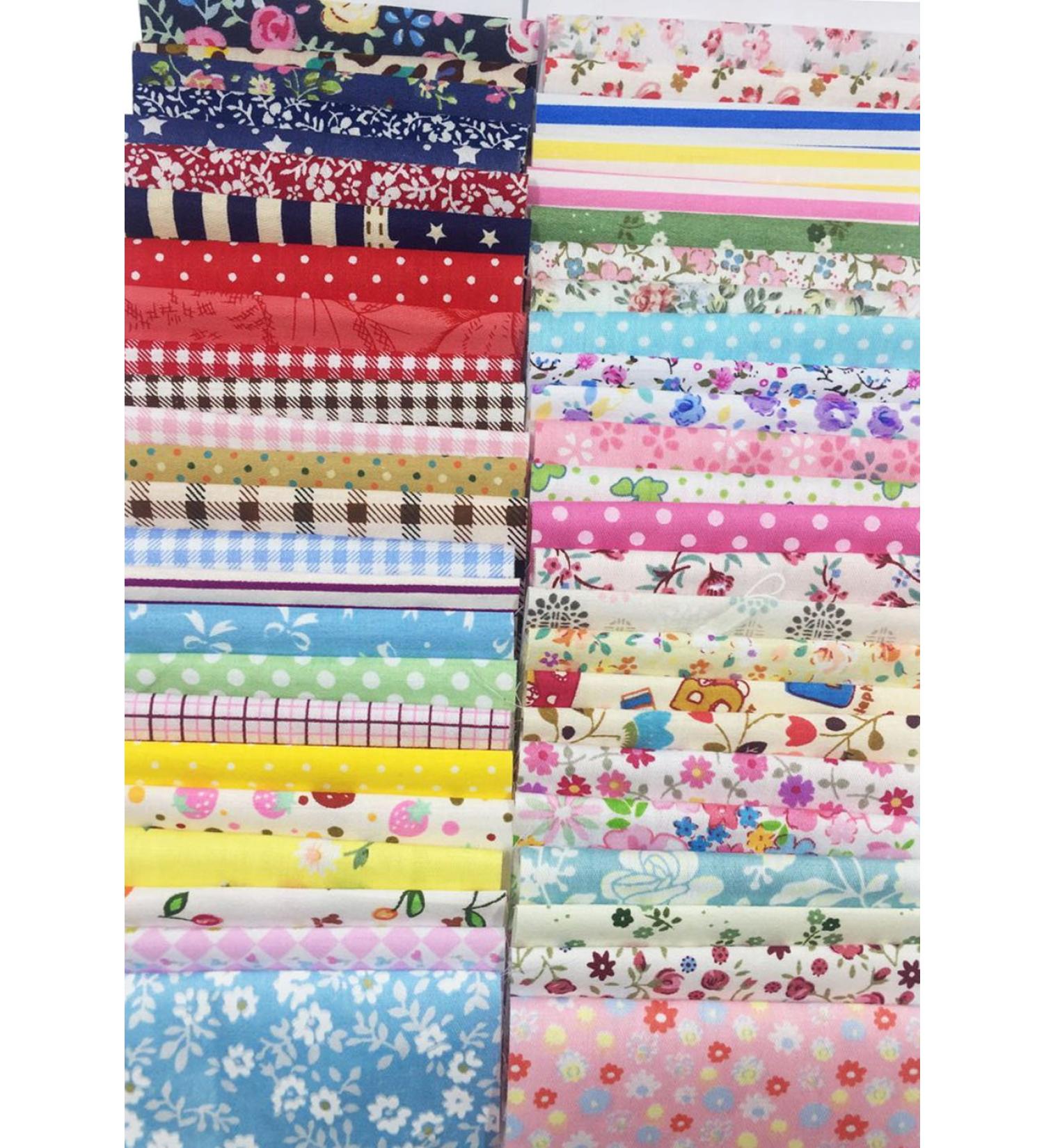 Levylisa 200 PCS 4'' x 4'' Precut Cotton Fabric Bundles - DIY Sewing Quarters Kit - Quilting Fabric Bundle - Vintage Sheet Supply - Buy Online on GoSupps.com