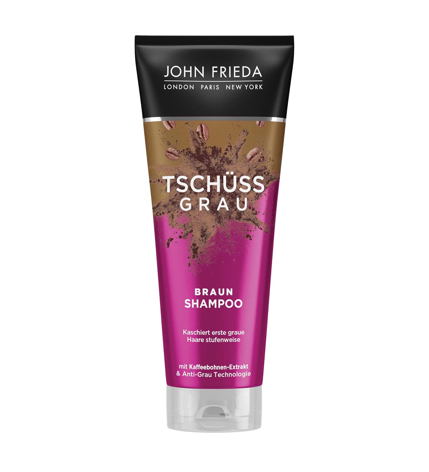 John Frieda Braun Shampoo Tsch ss Grey Gradually masks the first grey hairs With coffee bean extract 250 ml - Buy Online on GoSupps.com
