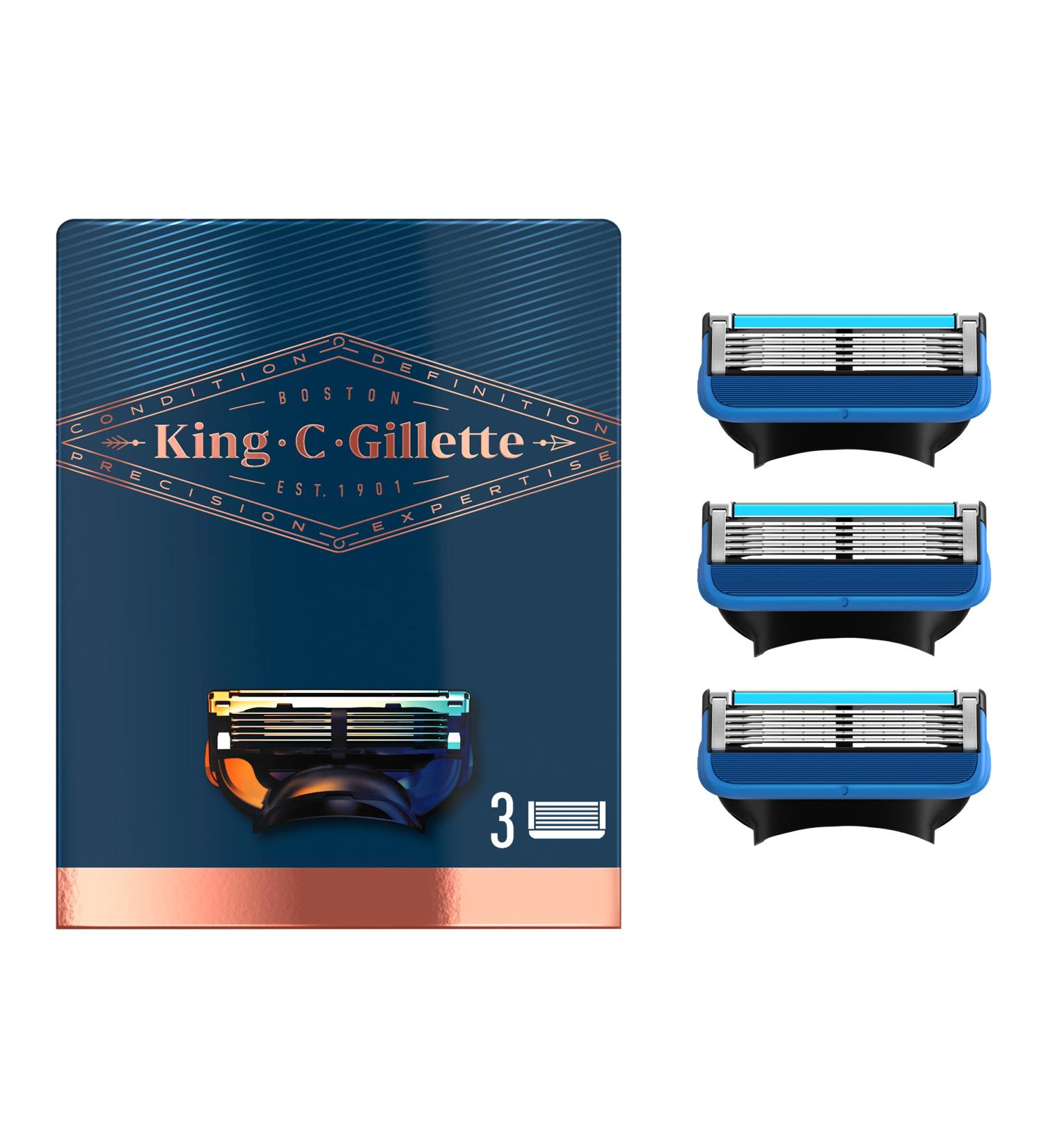 King C. Gillette Men's Shave & Edging Razor Blades - Pack of 3 Refills with Precision Trimmer - Buy Online on GoSupps.com