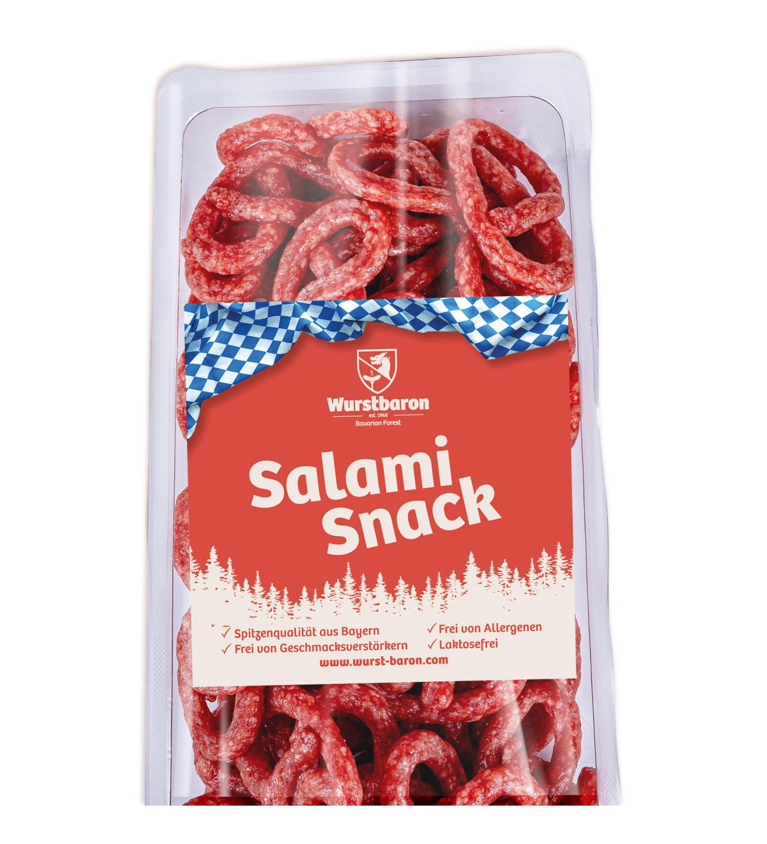 WURSTBARON Mini Brezn Salami Original Snack Pretzels from Bavaria - Pack of 500 g - Snackbox Sticks - Buy Online on GoSupps.com