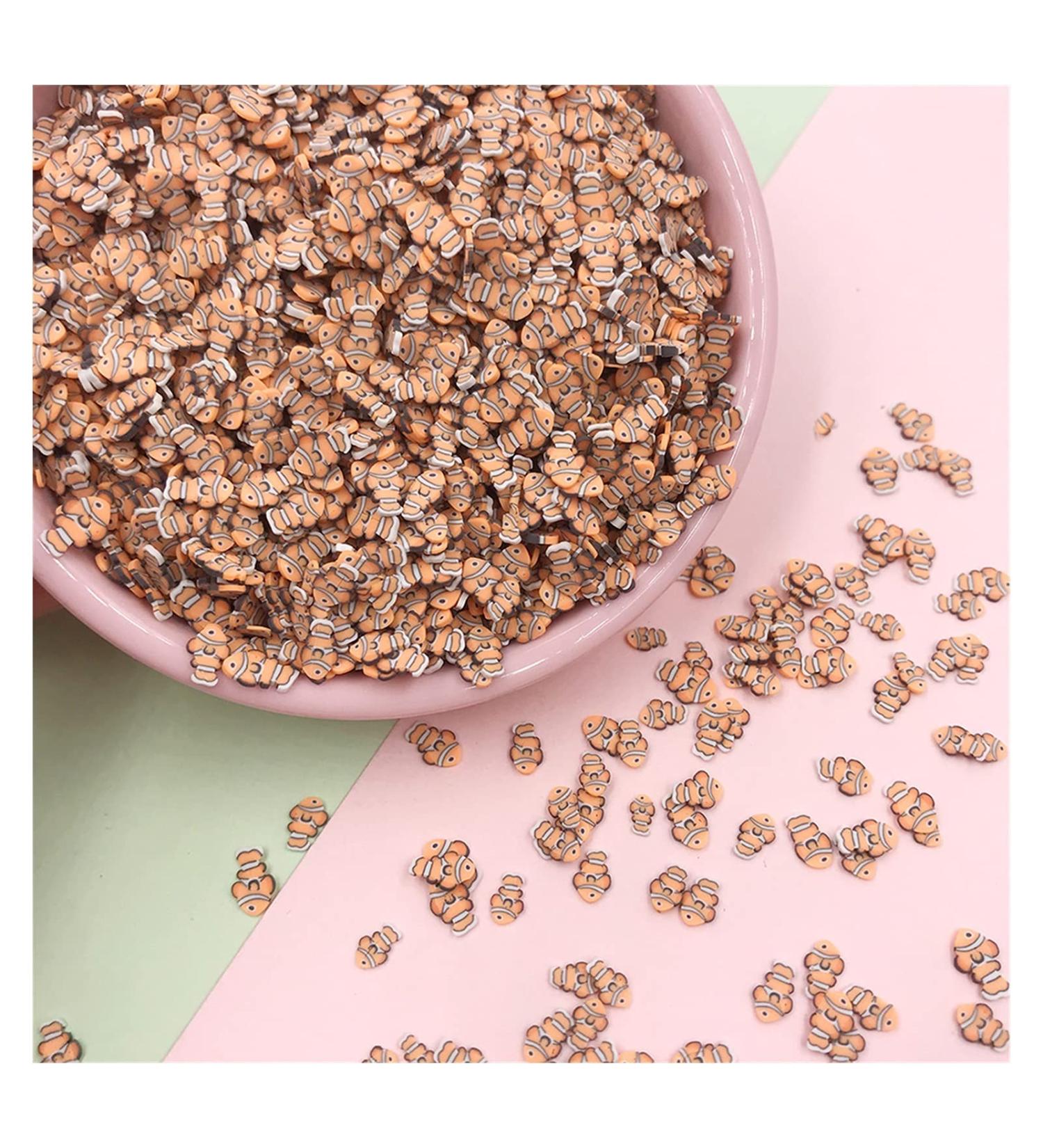 NIANTU108 100g Cute Fish Polymer Slices Hot Clay Sprinkles for Slime Filling Accessories DIY Nail Art Decoration Crafts Gift (Color : 4-5mm)