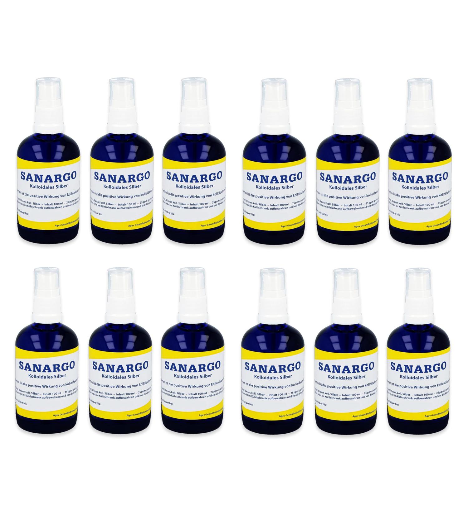 SANARGO: Colloidal Silver 100ml (Pack of 12)