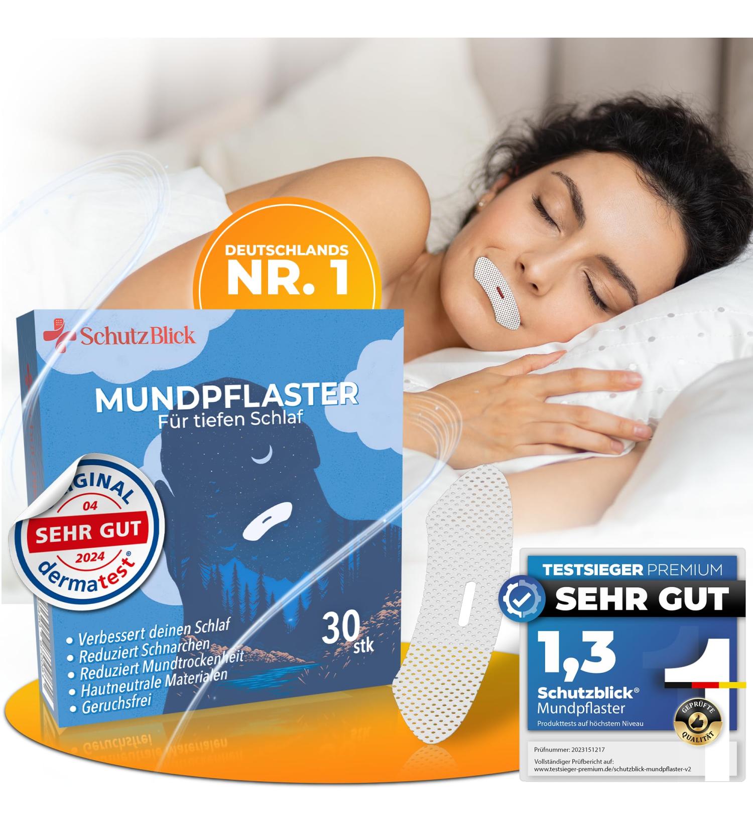 Protective view Anti-Schnarch Mundpatching | 30 Set Mouth Tape for Relaxing Sleep - Effective Snore Stopper in Soothing White - Buy Online on GoSupps.com