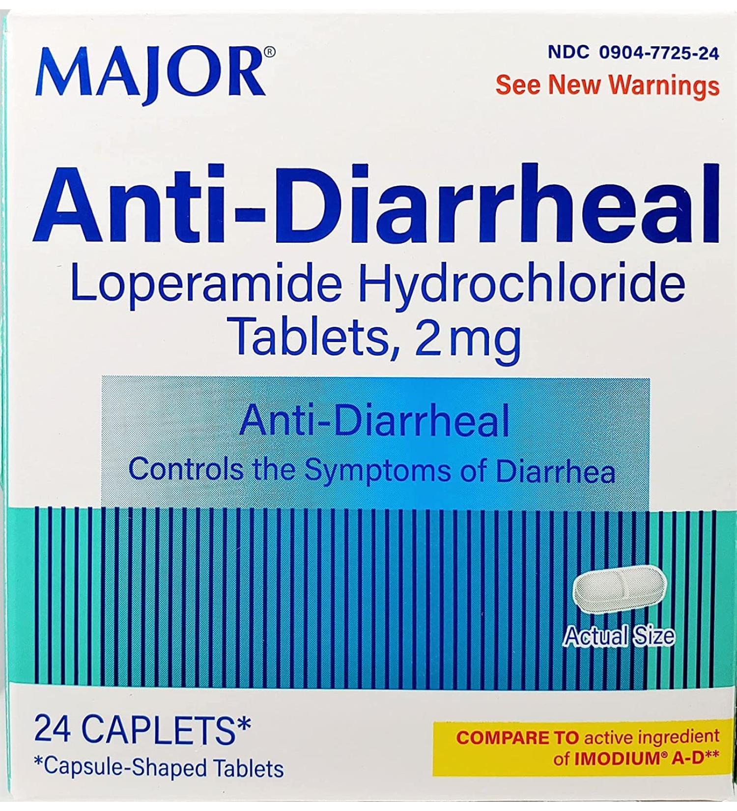 Major Anti-Diarrheal Loperamide 2mg Blister Packed Capsules (24 ct) - Pack of 1 - Buy Online on GoSupps.com