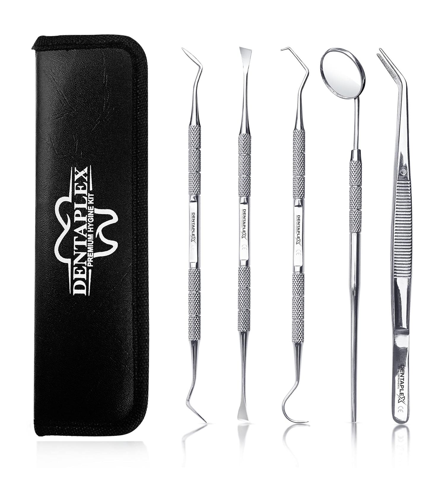 Dentaplex 5-Piece Oral Dental Care Kit for Teeth Cleaning and Whitening - Plaque, Calculus, and Tartar Removal Tools for Personal and Pet Use - Buy Online on GoSupps.com