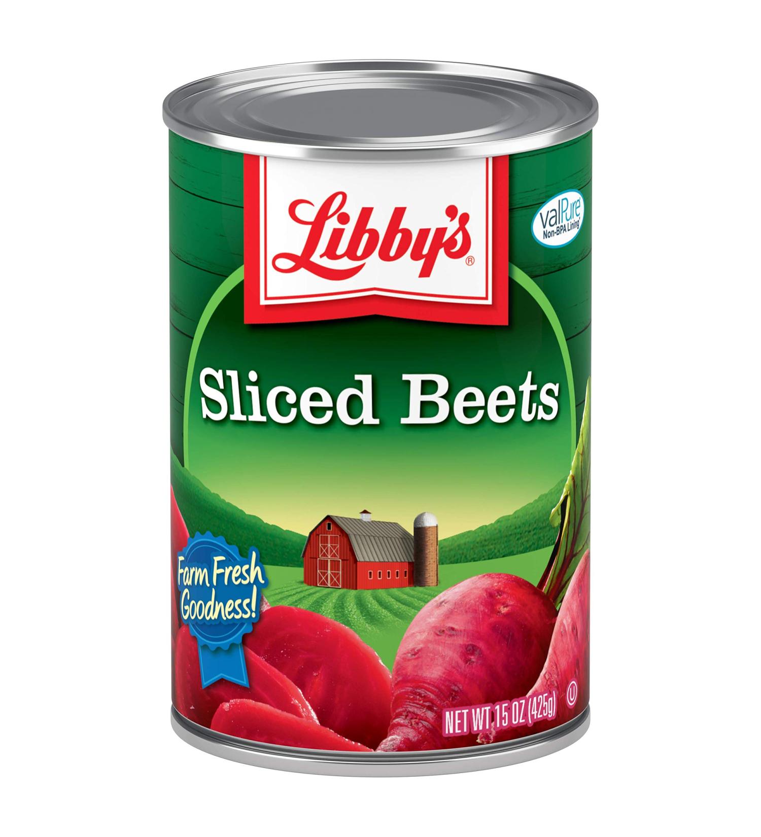 Libby's Sliced Beets | Earthy Flavor | Vibrant Ruby Red-Purple | Grown & Made in the USA | Farm Fresh Goodness | 15.0 oz. Can (Pack of 12) - Buy Online on GoSupps.com