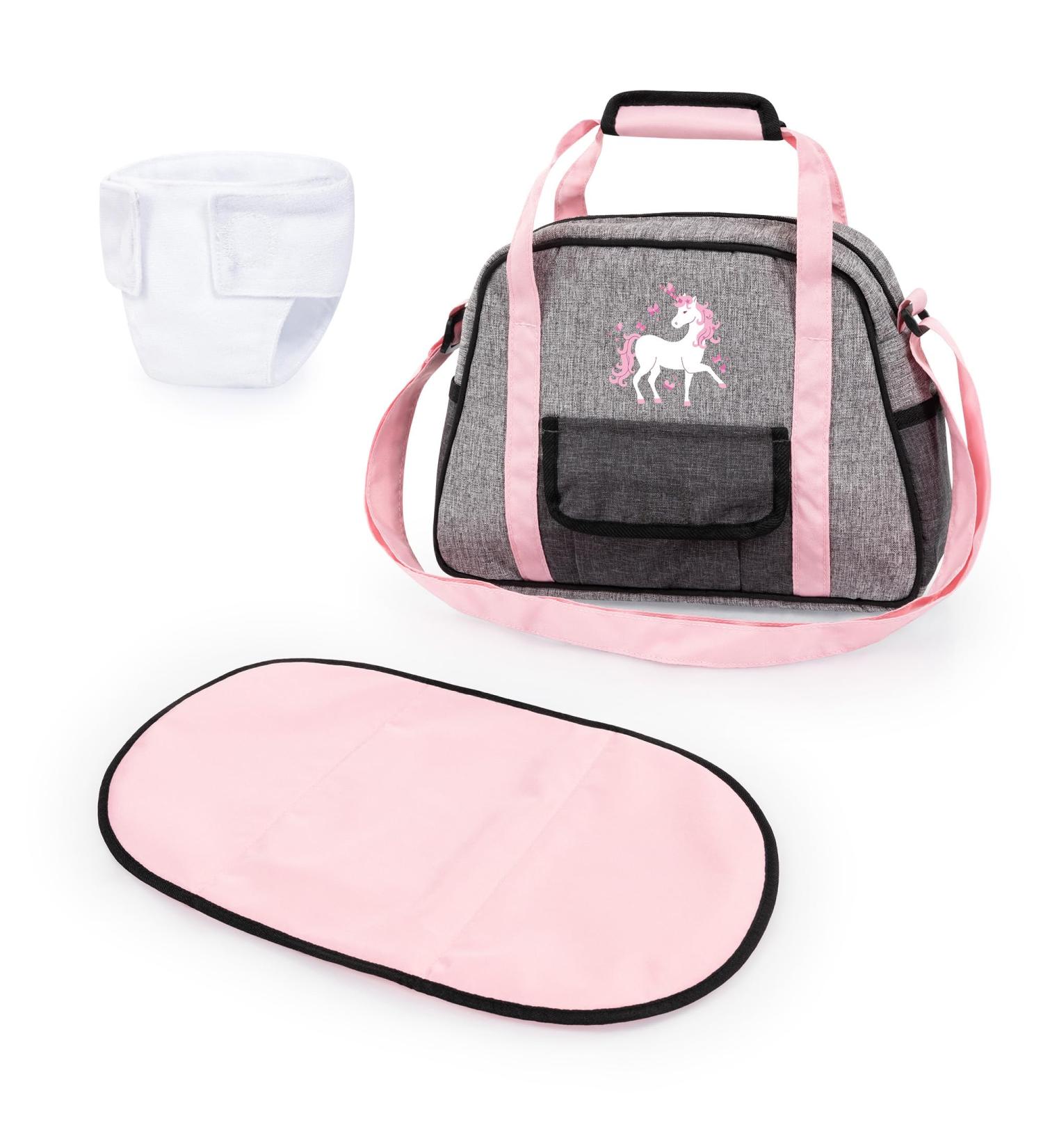 Shop Bayer Design 69033AB Doll Changing Bag - Gray & Pink with Accessories | International Shipping Available - Buy Online on GoSupps.com