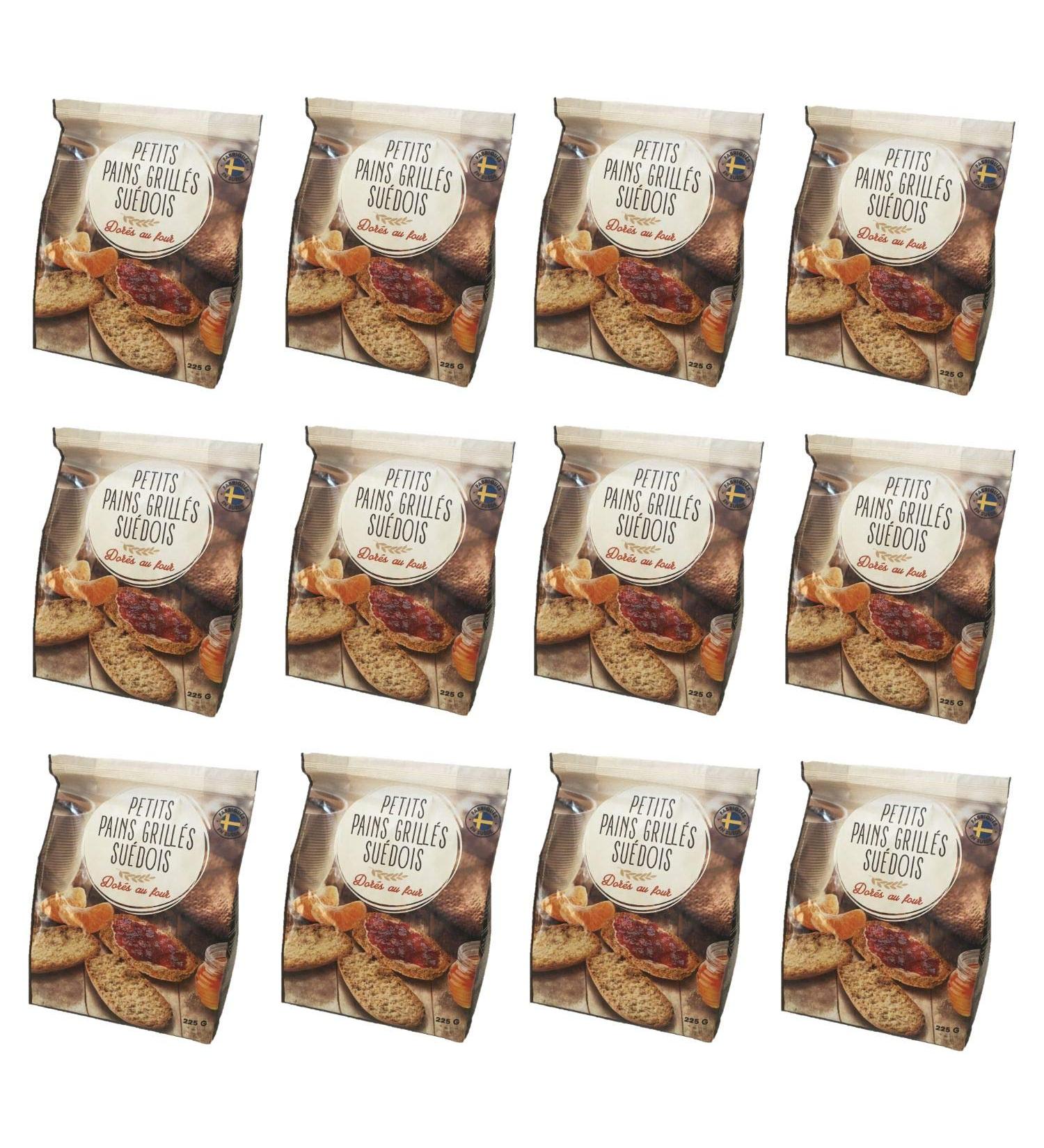 Set of 12x Swedish Toasted Buns - 225g Pack