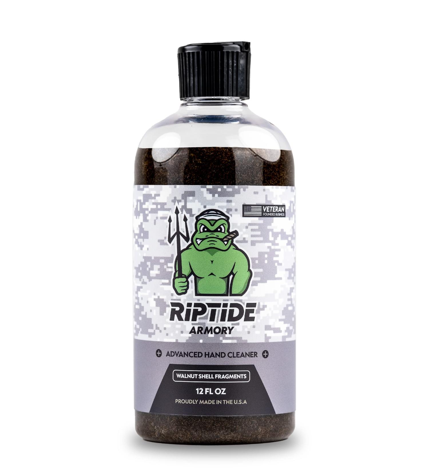 Riptide Armory Advanced Hand Cleaner 12oz - Chemical-Free Formula with Walnut Shell Fragments for Ultimate Cleanliness | Ship Worldwide - Buy Online on GoSupps.com