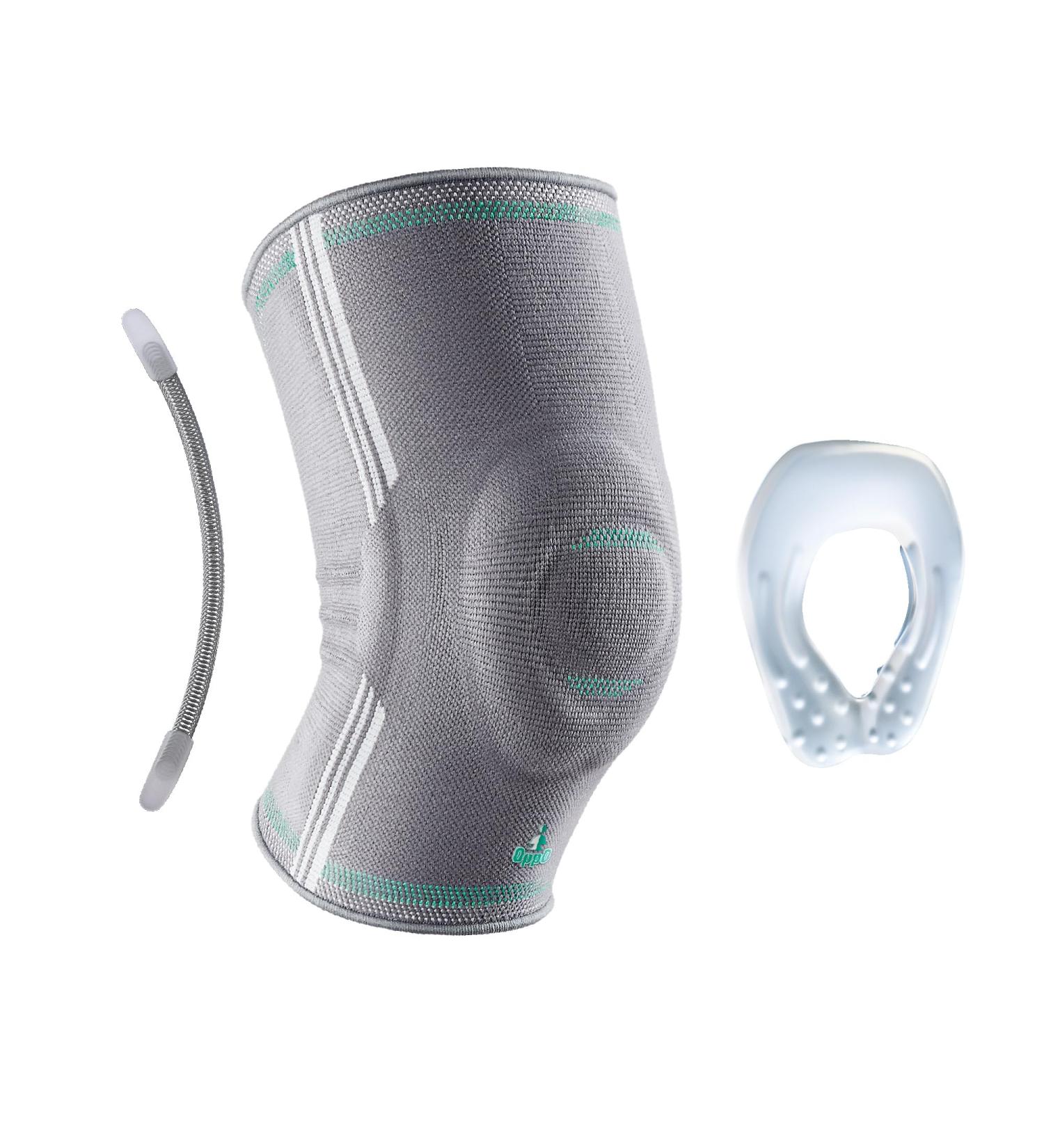 OPPO 2320 Compression Knee Sleeve | Patella Gel Pad & Side Stabilizers | Medical Support for Muscle Strain & Joint Pain (Gray Large) - International Shipping Available - Buy Online on GoSupps.com