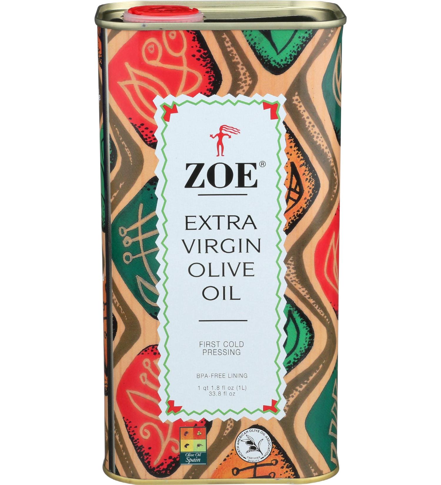 ZOE Extra Virgin Olive Oil 33.8 Fl Oz - Premium Quality, Cold-Pressed (1 Pack) - Buy Online on GoSupps.com