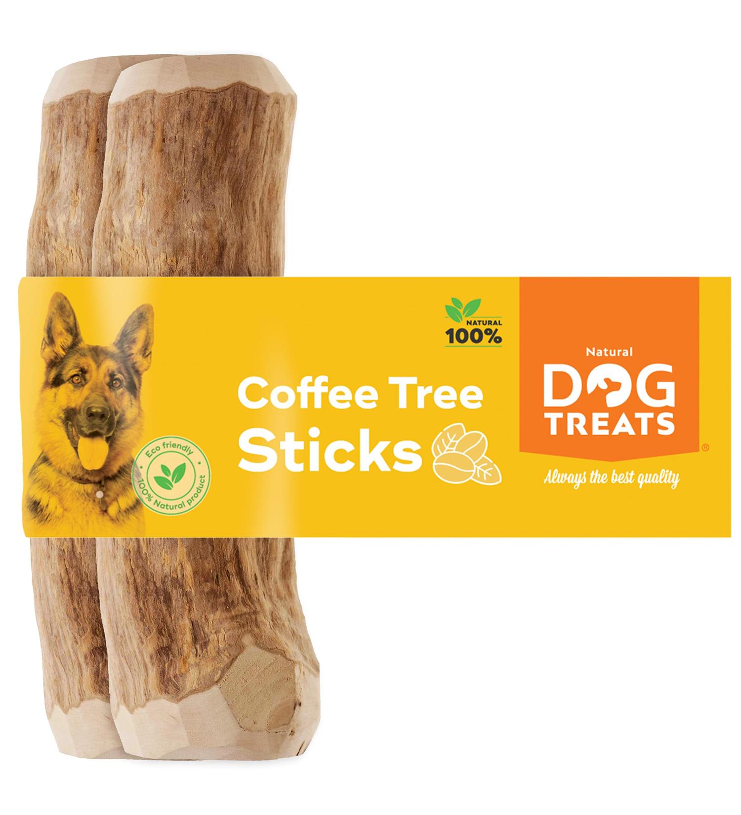 Natural Dog Treats | Coffee Wood Chewing Bones for Dogs & Puppies | Caustab & Kachtiele Dog Toys 2-Pack - Buy Online on GoSupps.com