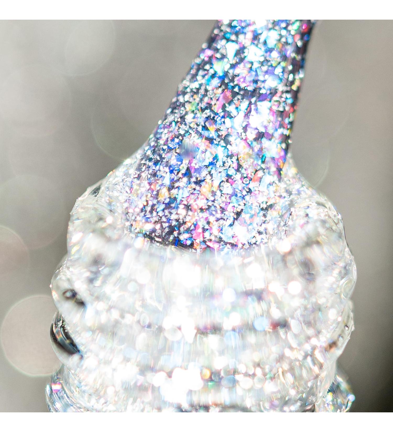 BURANO Holographic Gel Polish - Reflective White Silver Glitter UV LED Nail Polish 7.3ml for Home DIY - Curing Required (YH11 - Buy Online on GoSupps.com