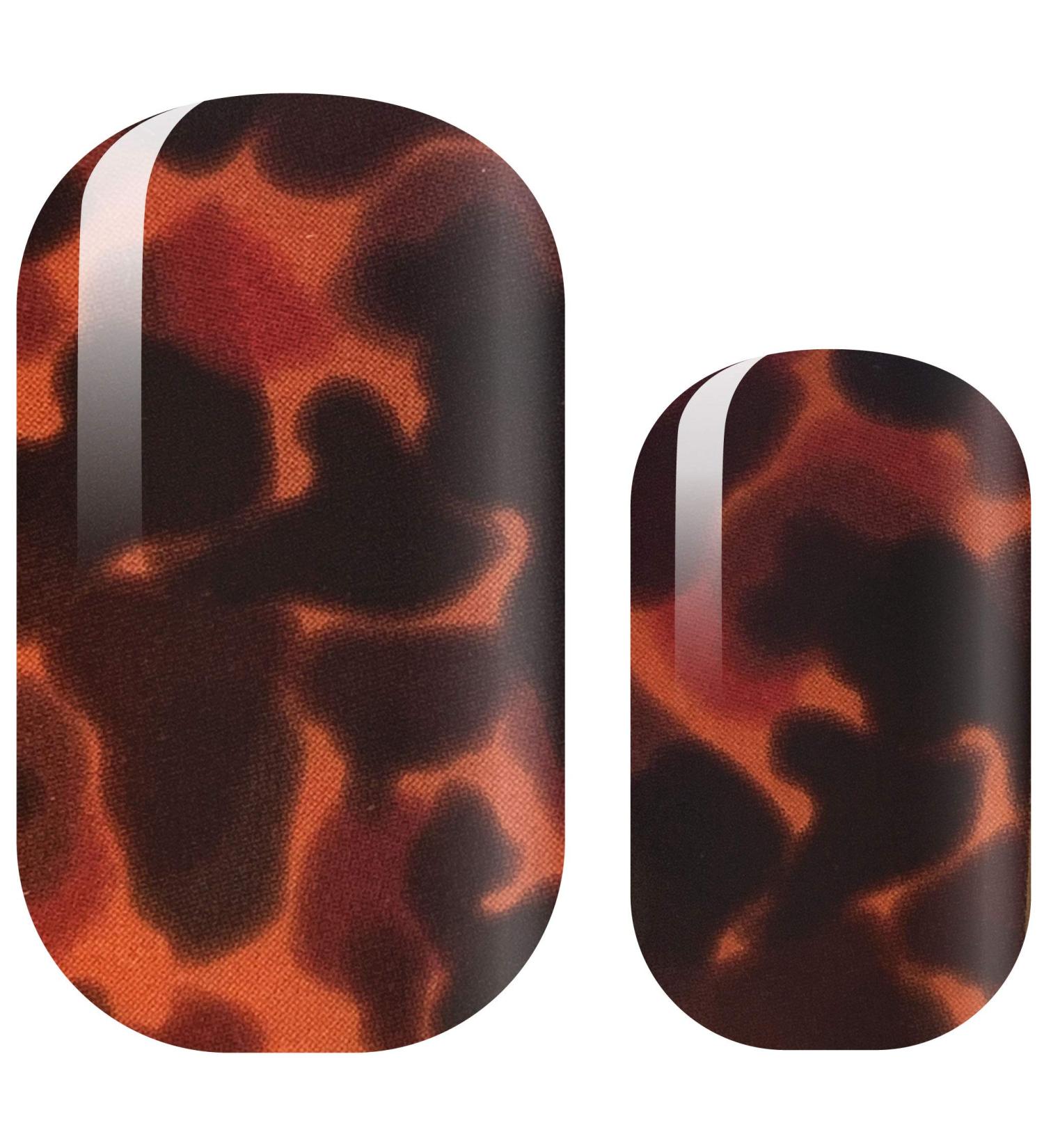 Avoa Beauty Nail Film What the Shell ! - Tortoise Shell Nail Art Design Brown Orange Red - 16 Long-Lasting Self-Adhesive Nail Wraps - Buy Online on GoSupps.com