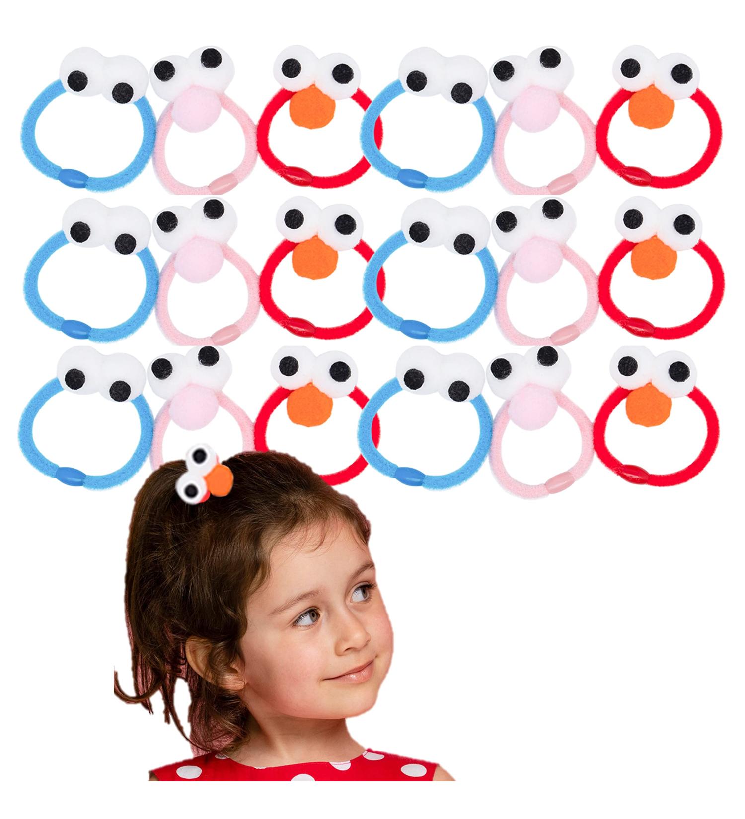 BELOF 18 pcs Cute Hair Accessories for Girls - Toddler Hair Ties Ponytail Holder Elastic Bands in Red, Blue, and Pink - Perfect for Birthday Party Favors - Buy Online on GoSupps.com