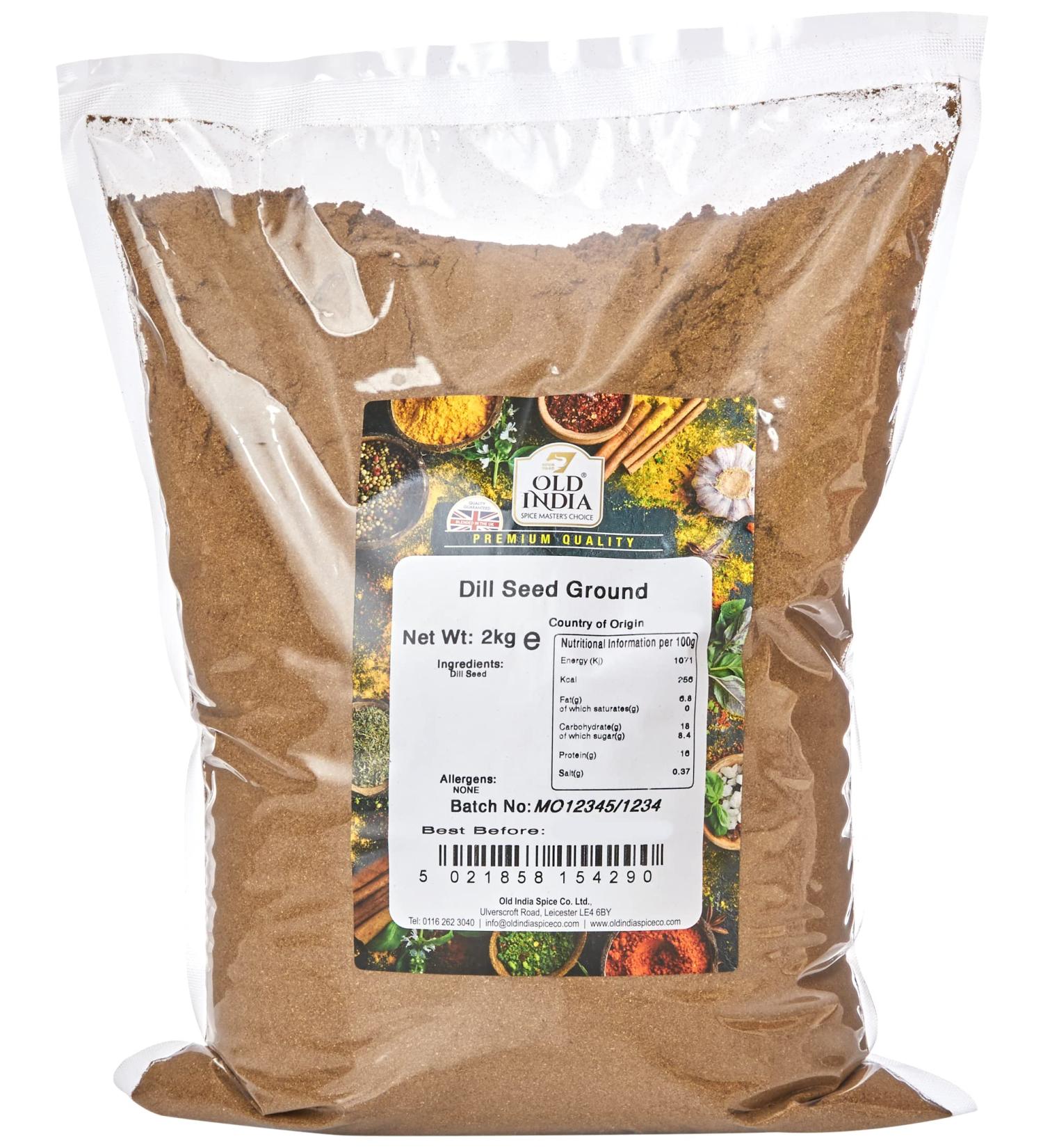 Old India Ground Dill Seed 2kg - Premium Quality Spice for Cooking and Seasoning - Buy Online on GoSupps.com