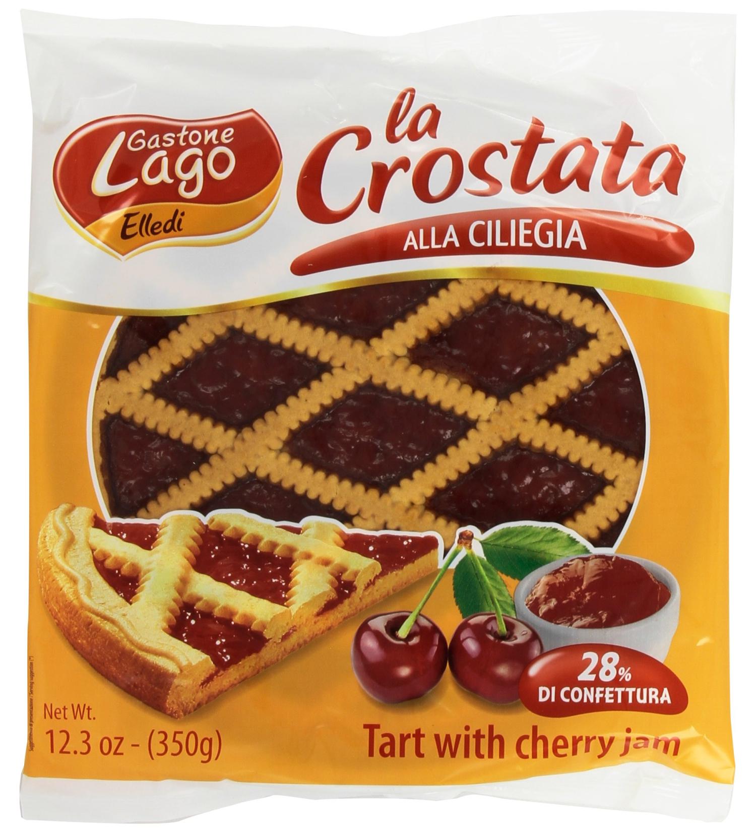 Gastone Lac Cherry Tart 350 g Flowpack Cherry Jam Tart Cake Frolla Pastry Italian Product Palm Oil Free - Buy Online on GoSupps.com