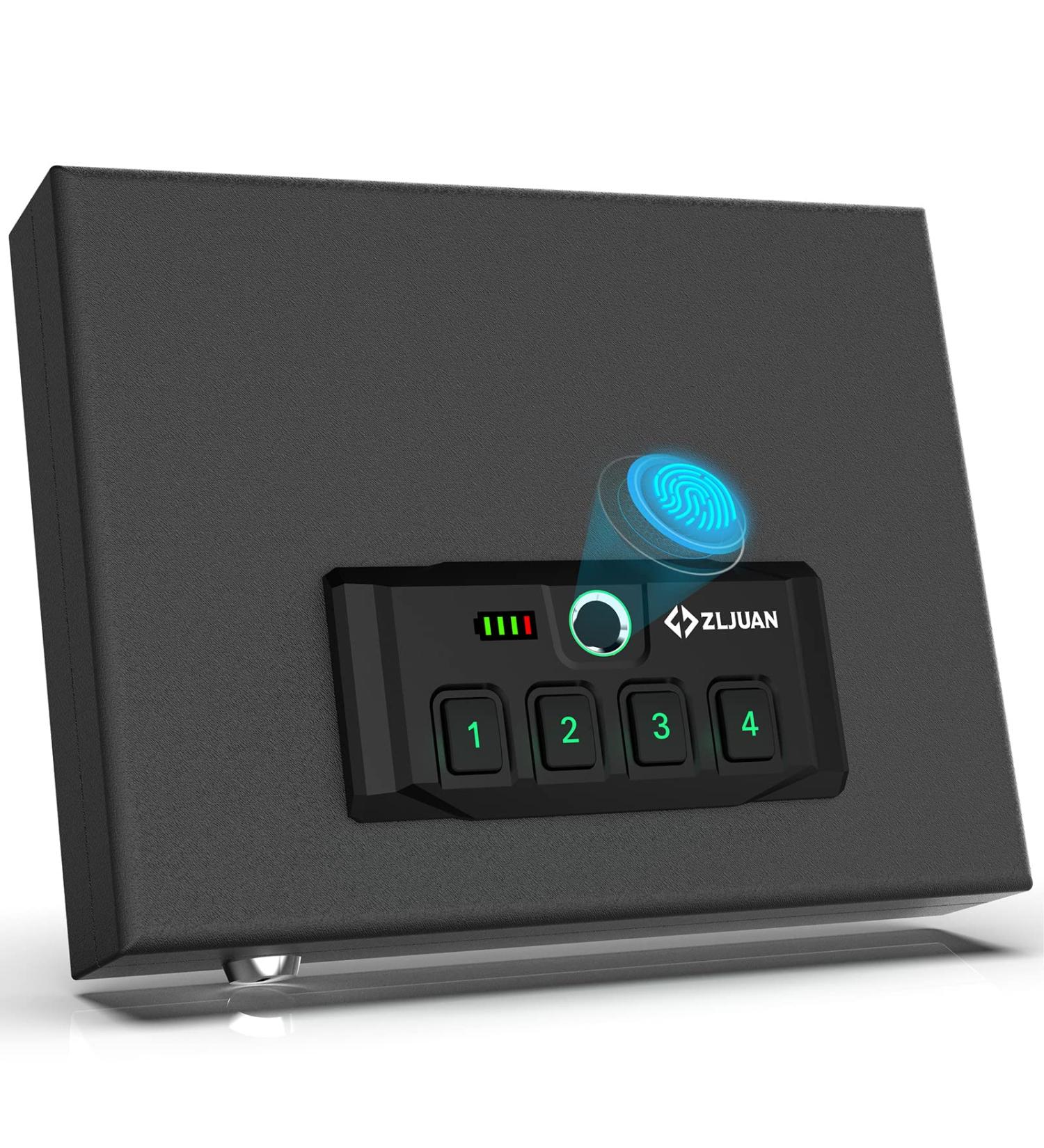 Z ZLJUAN Portable Gun Safe Box for Pistols  Pistols Safes  Gun Safes  Quick-Access Handgun Safe with Biometric Fingerprint&Digital Key Pad for Nightstand&Car&Home&Office - Buy Online on GoSupps.com