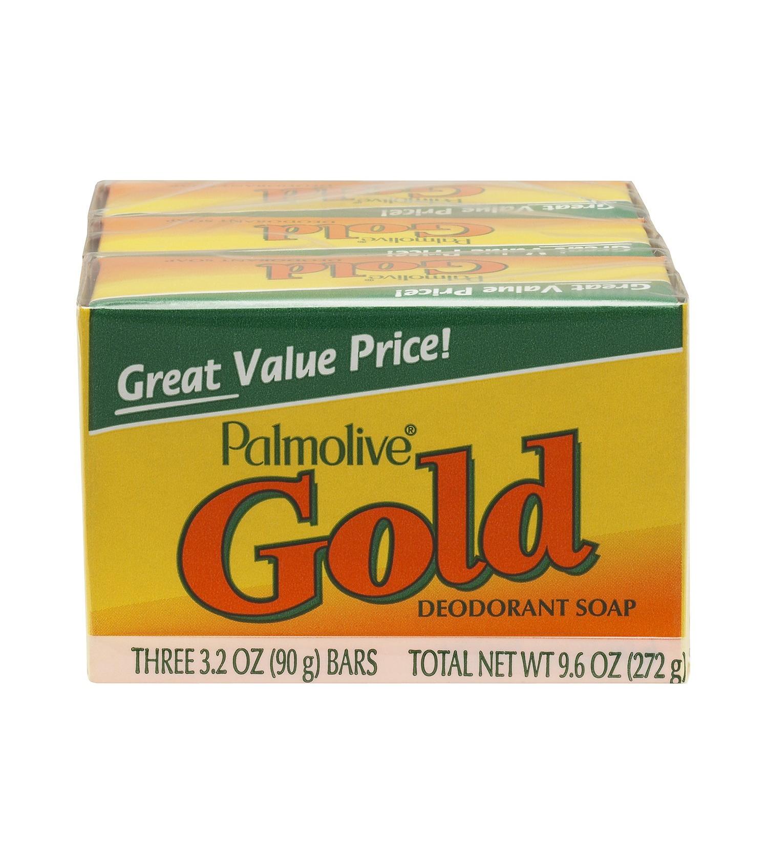 Palmolive Bath Bar Soap Gold 3.2 Ounce 3 Count