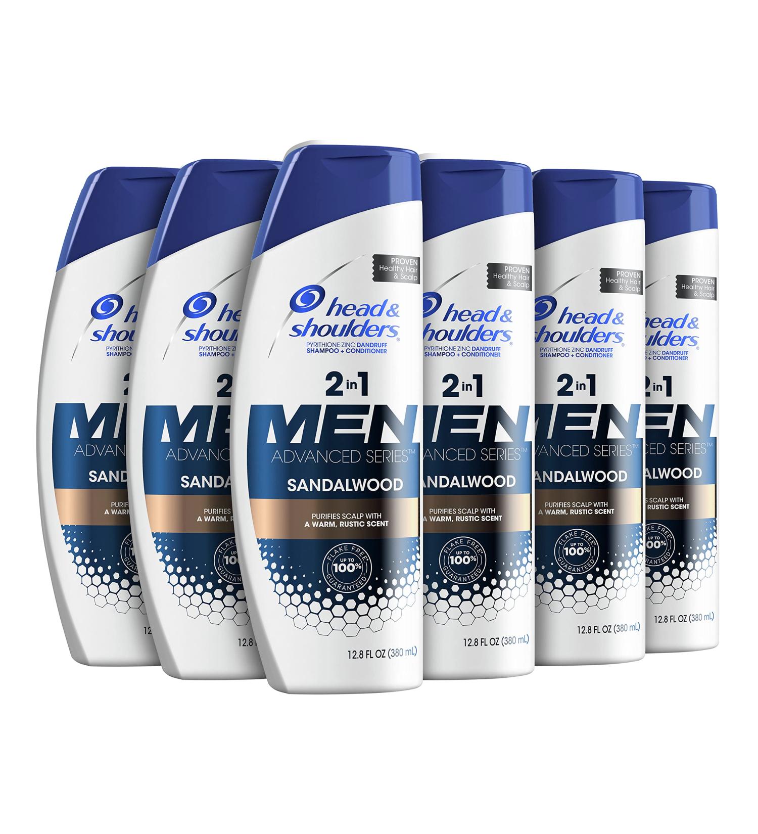 Head and Shoulders Men Advanced Series Sandalwood 2-in-1 Shampoo & Conditioner 12.8 fl oz (Pack of 6) - Buy Online on GoSupps.com