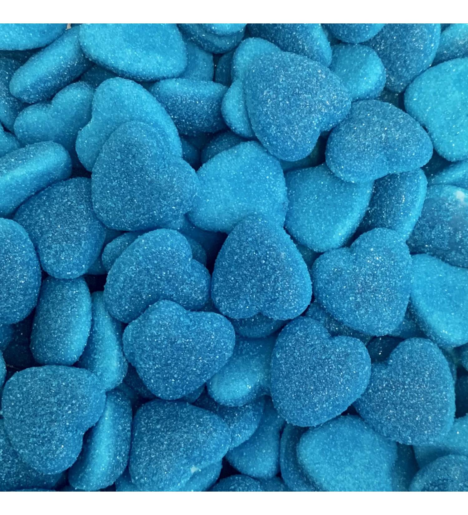 Shiny Blue Hearts 200g Treat Bag by The Gourmet Sweet Company