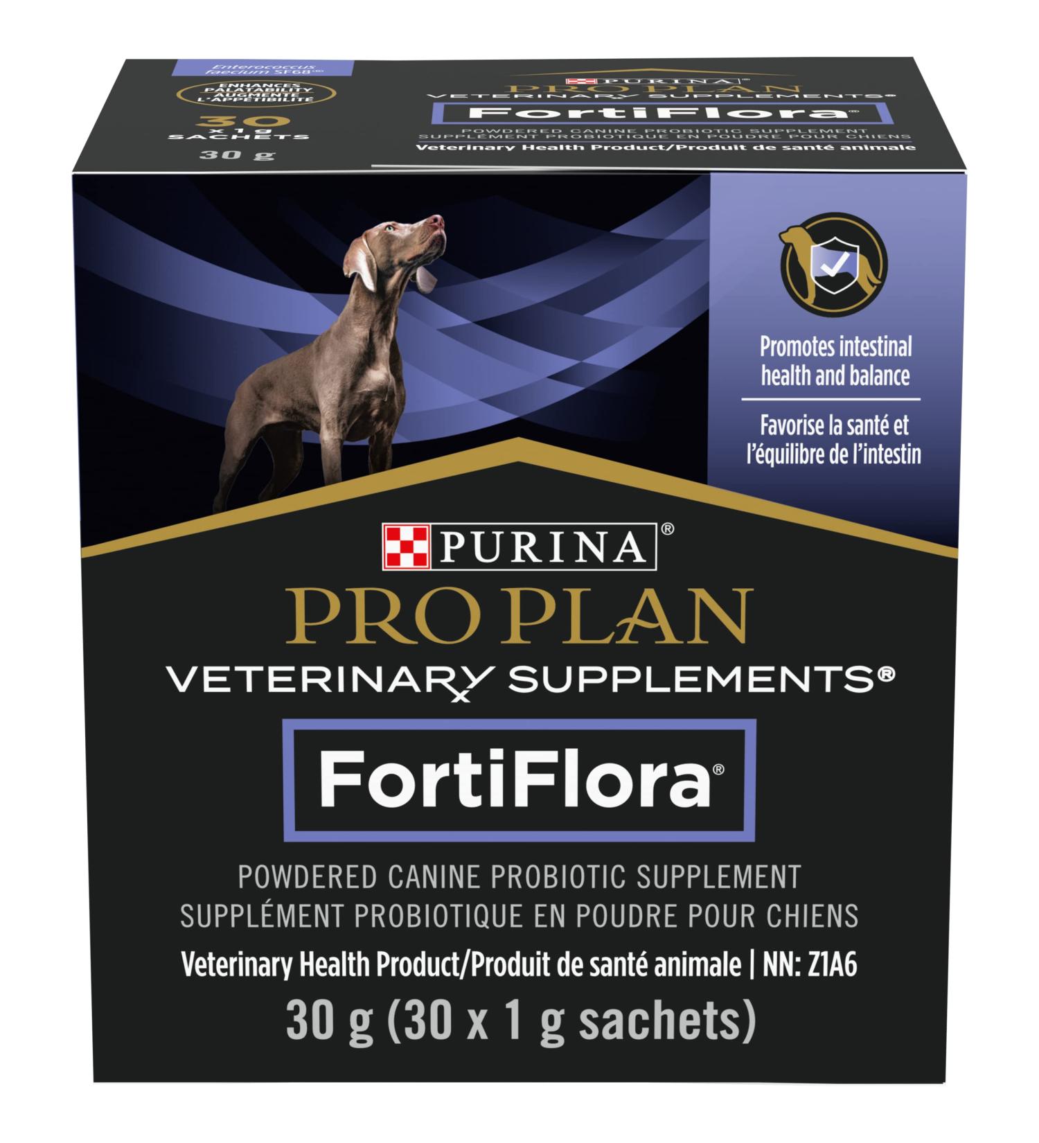 Purina Pro Plan Veterinary Supplements Fortiflora Powdered Dog Probiotics - 30 g sachets (Pack of 30) Probiotic Dog Supplement - Buy Online on GoSupps.com