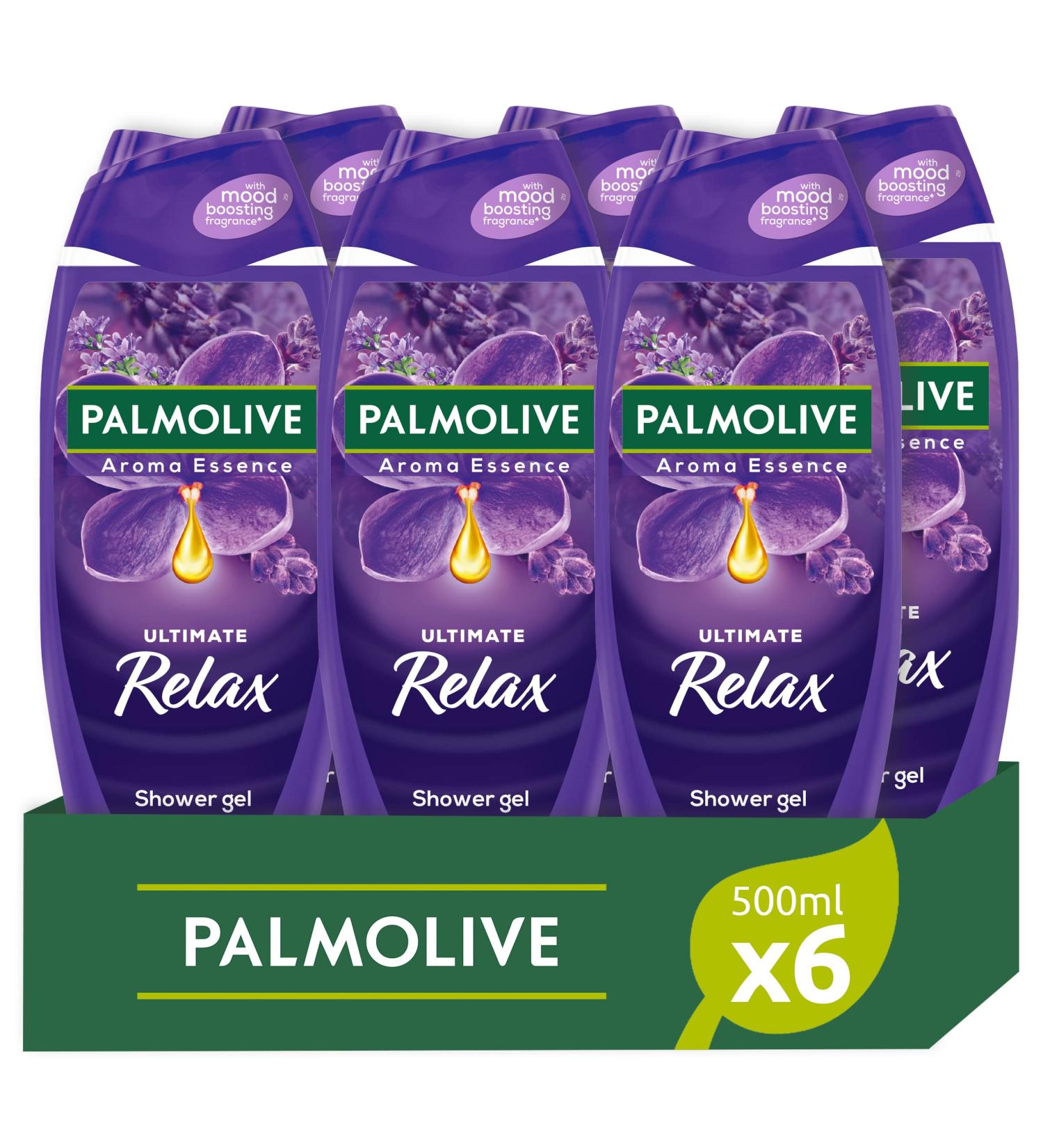 PALMOLIVE Aroma Essence Ultimate Relax shower gel 6 x 500 ml delivery in 48 hours scented and natural shower gel flavored shower gel 95 natural ingredients recyclable bottle - Buy Online on GoSupps.com