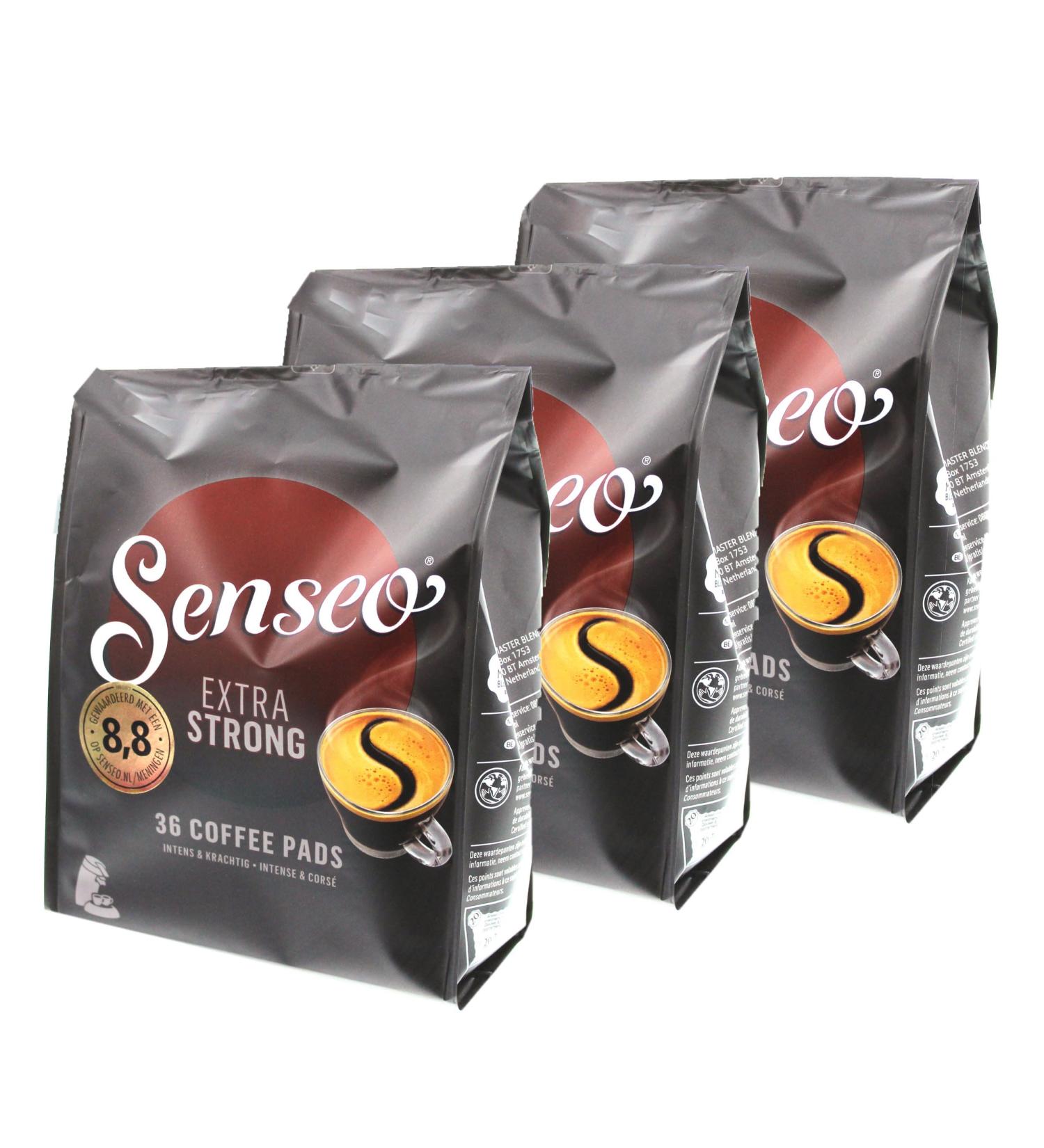 Strong dosettes senseo extra extra fort coloris intense et vollmundiger go t caf pour dosettes kaffepadmaschinen 108 - Buy Online on GoSupps.com