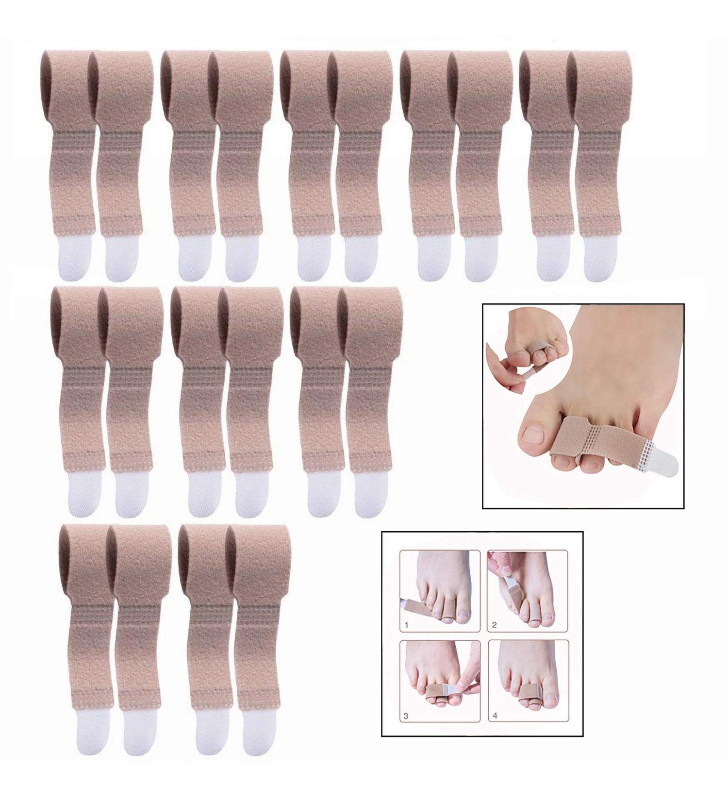LHKJ 10-Piece Hammer Toe Bandage Set | Adjustable Toe Corrector & Comfortable Splints for Bricked & Broken Toes - International Shipping Available - Buy Online on GoSupps.com