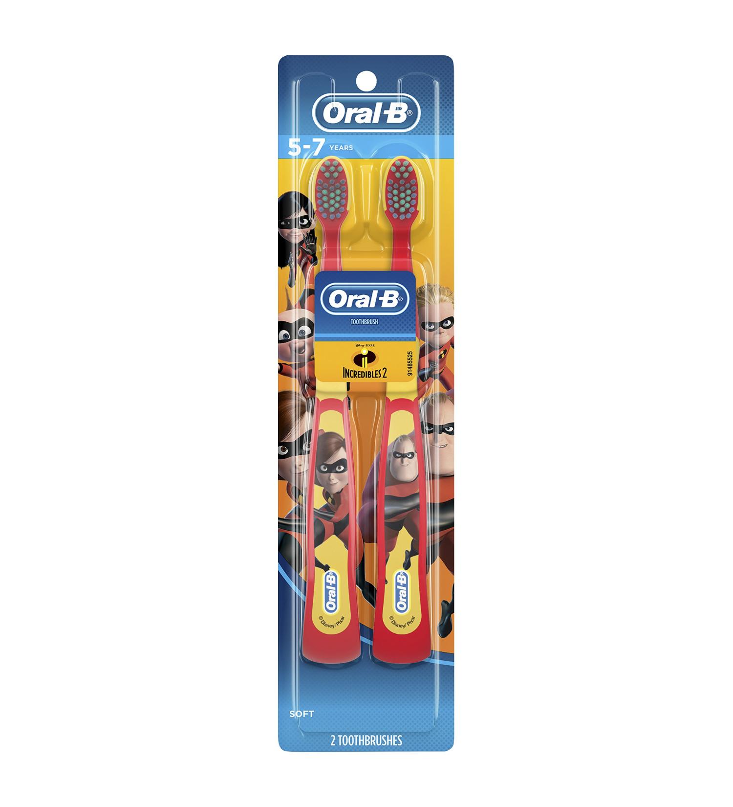 Oral-B Kids Manual Toothbrush with Disney & Pixar Cars Characters - 2 Pack (May Vary) - Buy Online on GoSupps.com
