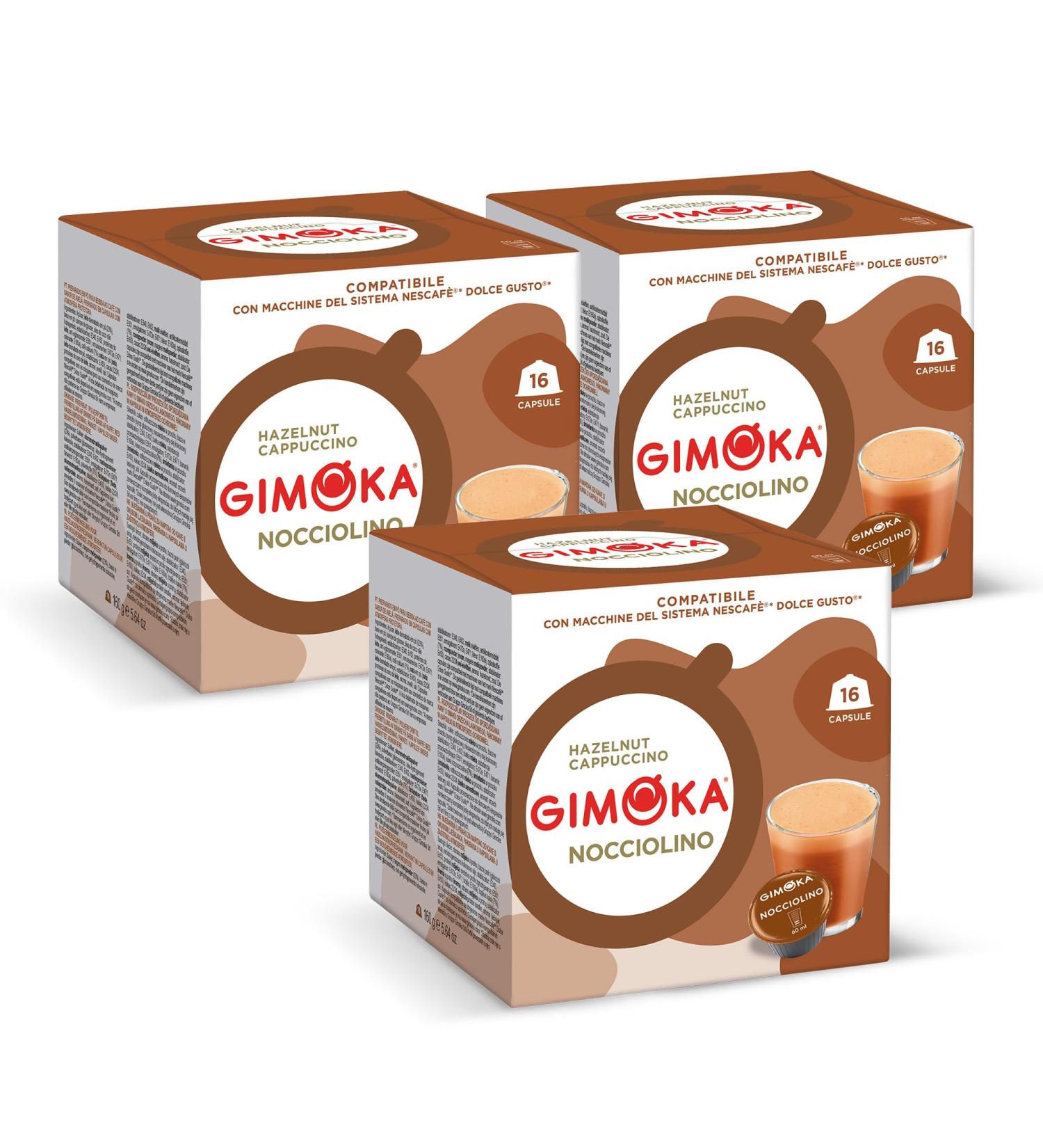 Gimoka - Compatible Pour Nescaf - Dolce Gusto - 48 Capsules - Go t NOISETTE - Made In Italy - 3 Paquets De 16 Capsules Noisette 16 unit (Lot de 3) - Buy Online on GoSupps.com