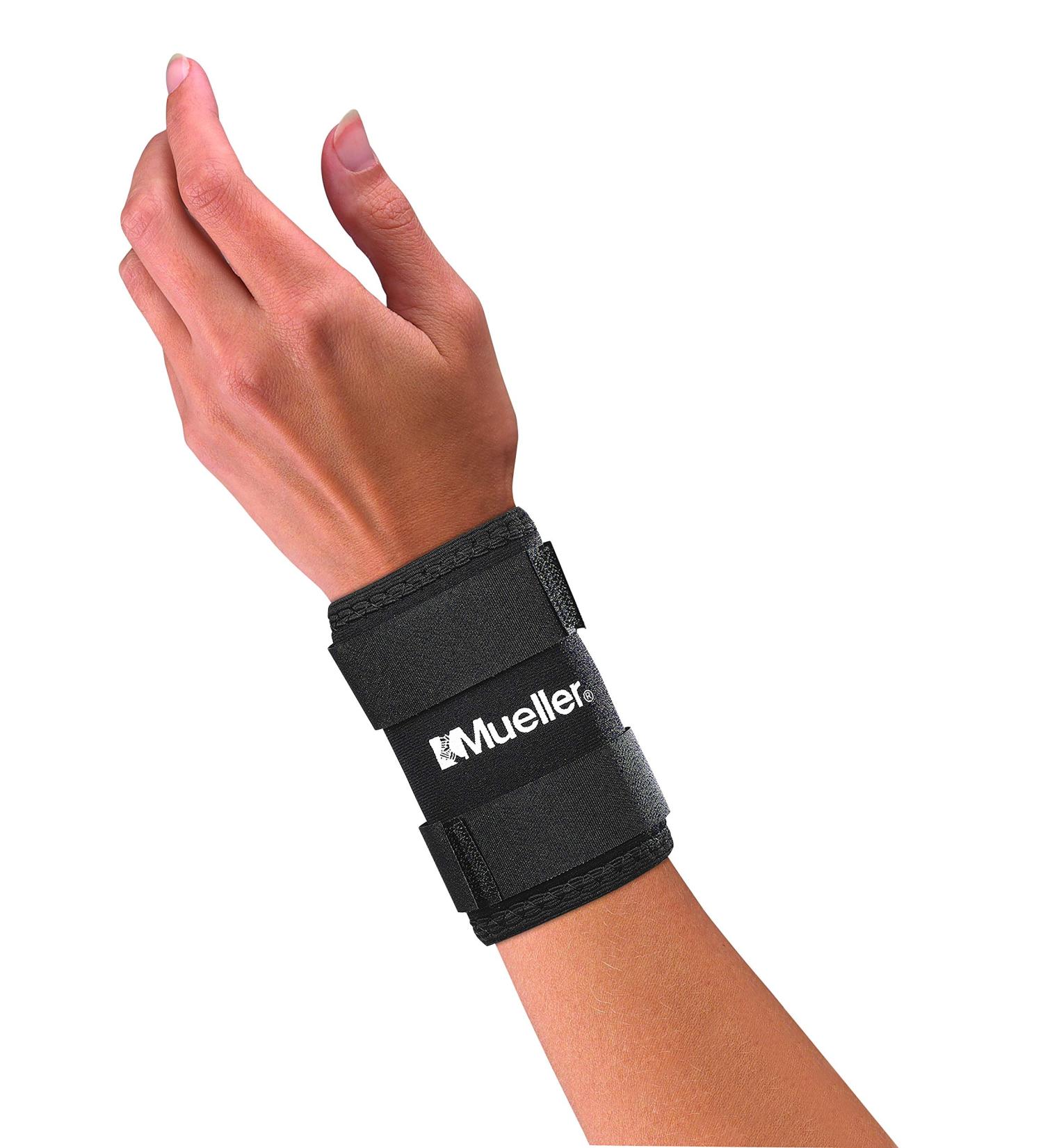MUELLER Neoprene Wrist Sleeve - Black Large for Pain Relief & Support | International Shipping Available - Buy Online on GoSupps.com