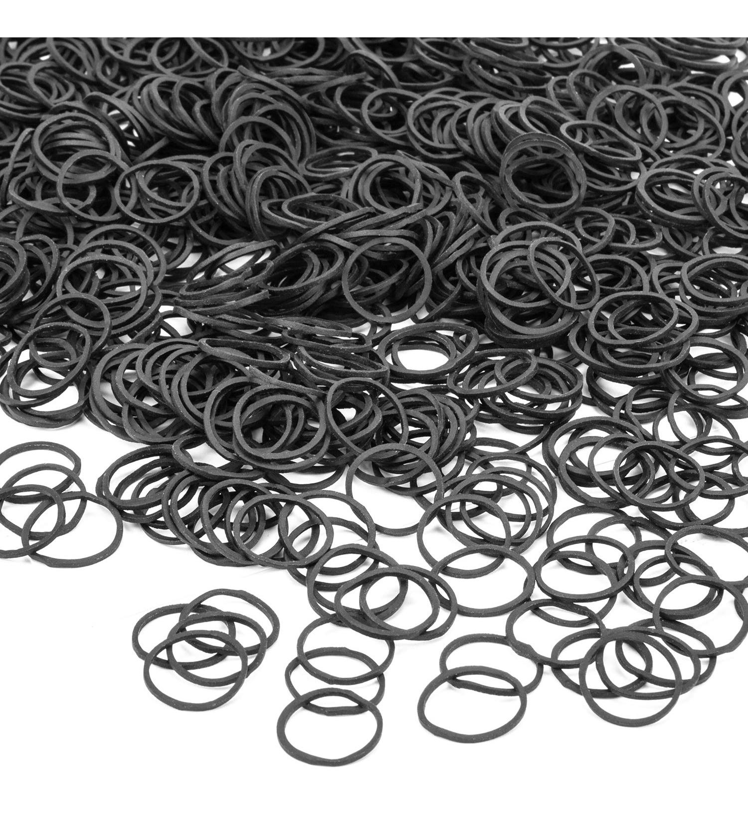 JIANYI 1200 Pack Mini Rubber Bands - Small Soft Elastic Hair Ties for Kids, Toddlers, Braids, Ponytails - Black - Buy Online on GoSupps.com