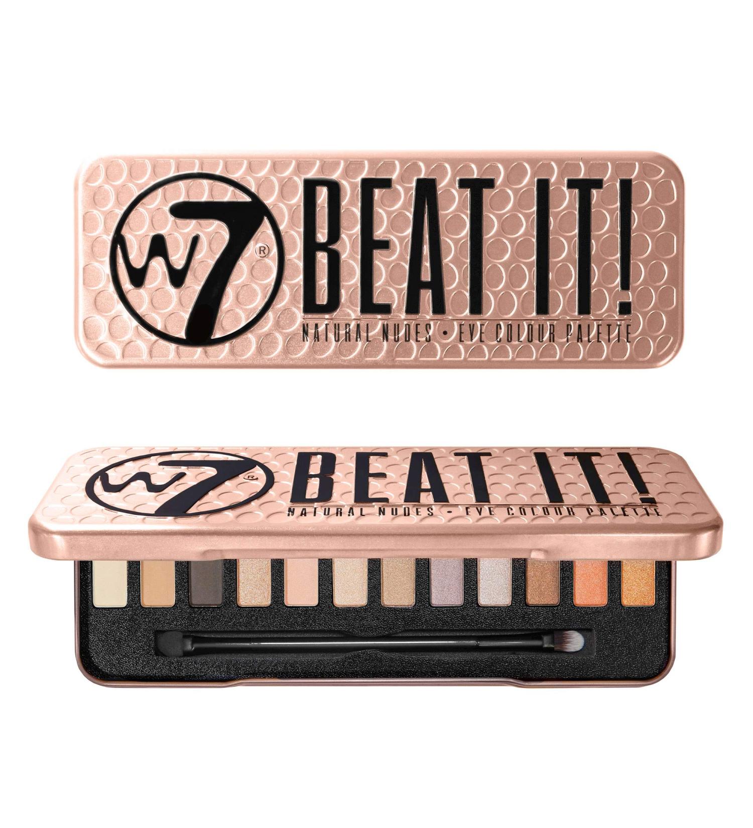 W7 Beat It! Natural Nudes Eye Colour Palette - 1 Pack (172g) - Perfect for All Skin Tones International Shipping Available - Buy Online on GoSupps.com