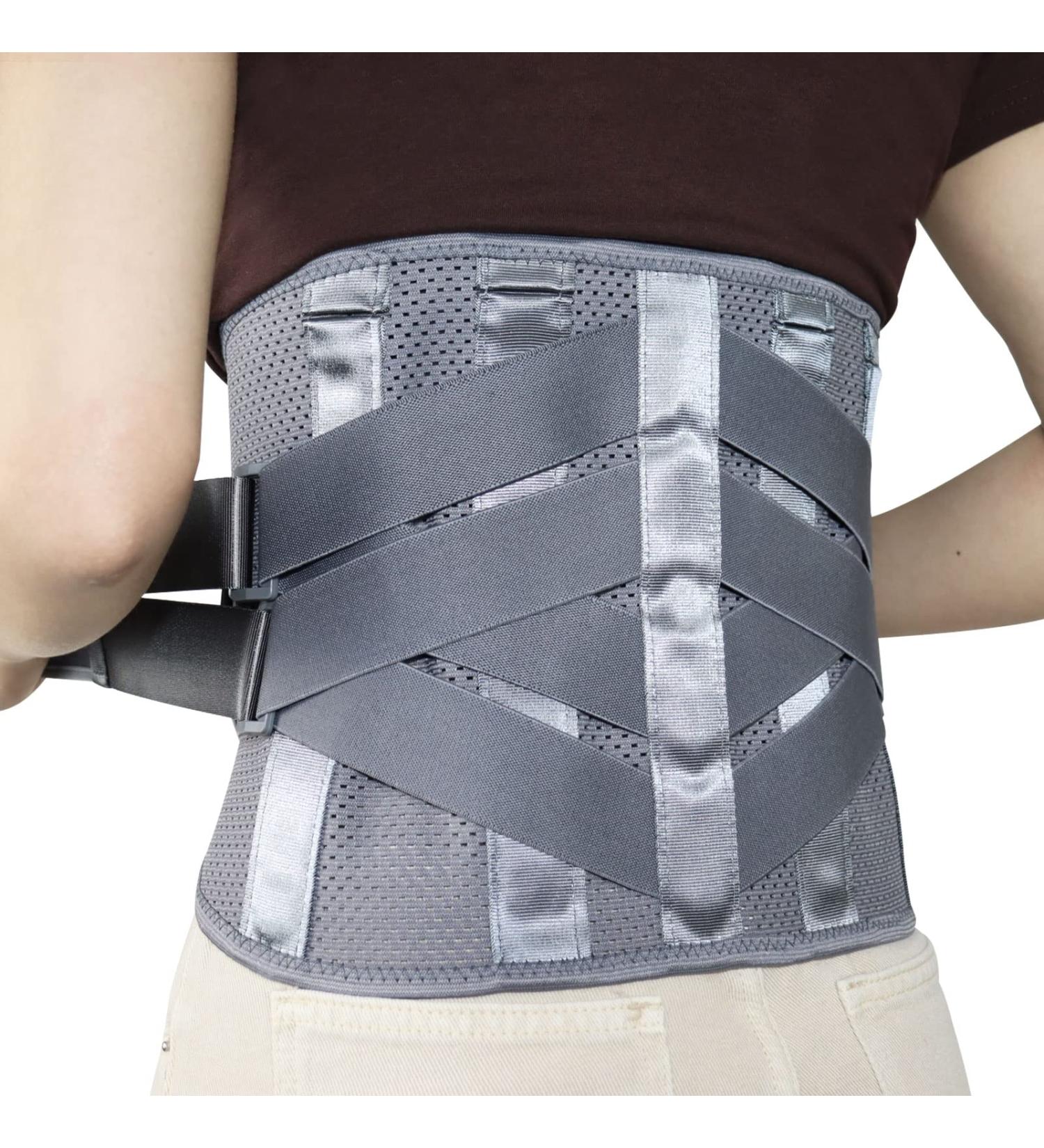 Buy Hongjing XL Back Support Belt for Lower Back Pain Relief | 7 Struts Breathable Design Sciatic Pain Relief - Heavy Lifting | Iron Gray (125-150cm) - Buy Online on GoSupps.com