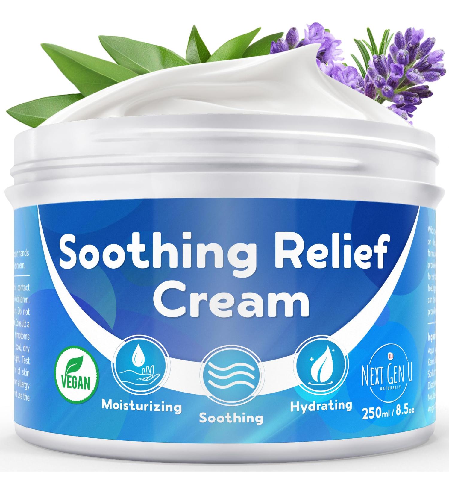 Soothing Relief Cream - Steroid-Free Anti-Itch Cream with Oat Extract for Itchy & Dry Skin - Next Gen U (8.5 oz) | International Shipping Available - Buy Online on GoSupps.com