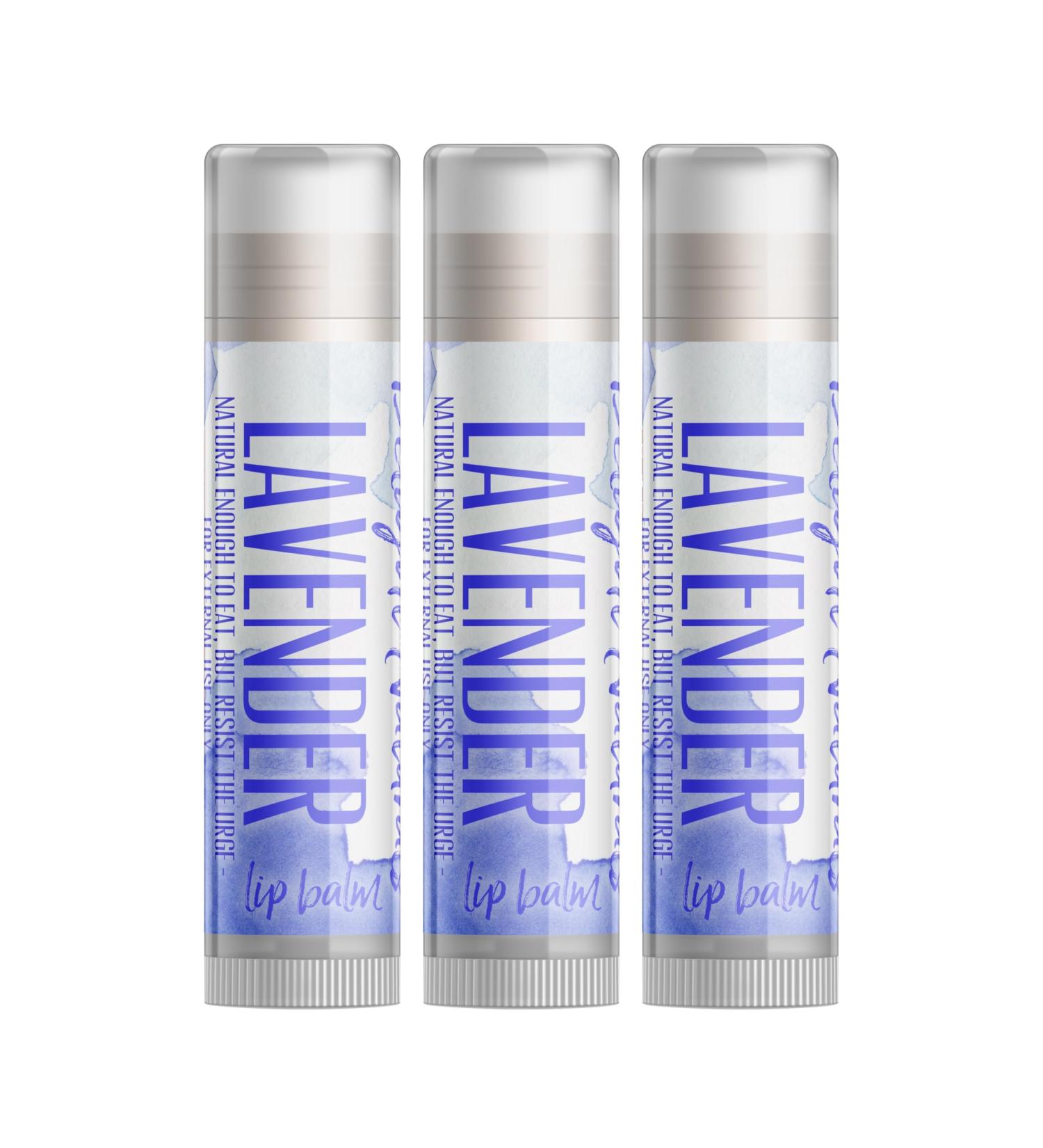 Delight Naturals Lavender Lip Balm - Three Pack 3 Pack - Buy Online on GoSupps.com
