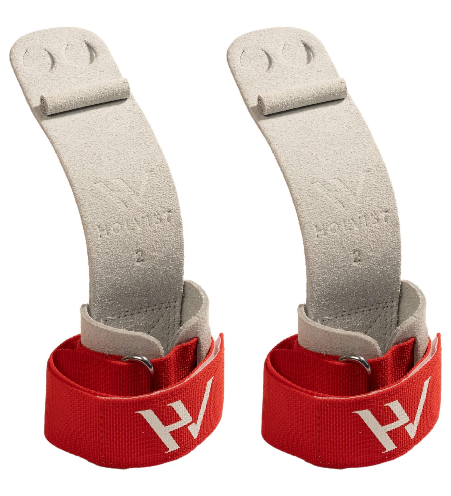 HOLVIST Leather Gymnastics Grips for Girls 7-12 | 2-Hole Women's Hand Grips Red - Buy Online on GoSupps.com