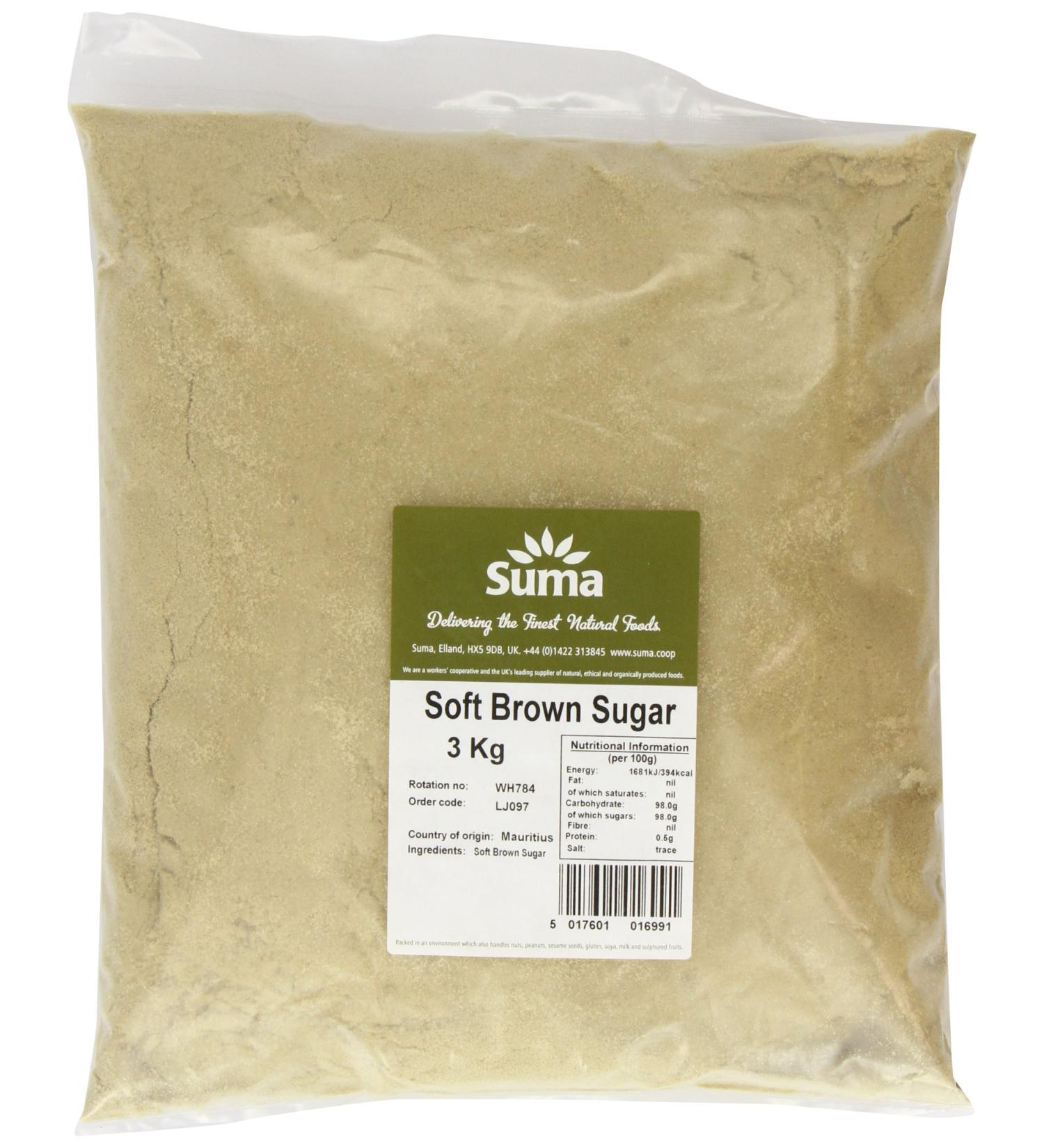 Suma Soft Brown Sugar 3kg - Premium Quality Sweetener for Baking and Cooking - Buy Online on GoSupps.com