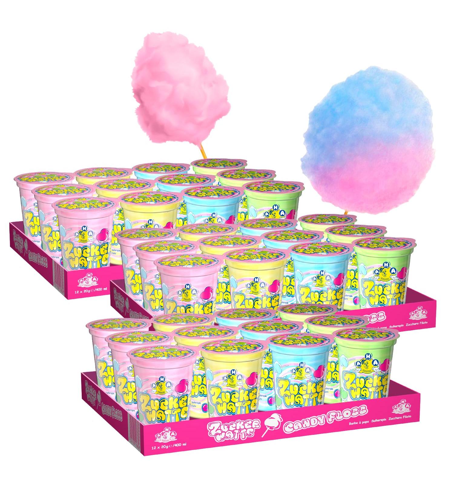 Shop Aha Cotton Candy - 36 Pack of 4 Colorful Premium Flavors for Parties & Celebrations - International Shipping - Buy Online on GoSupps.com