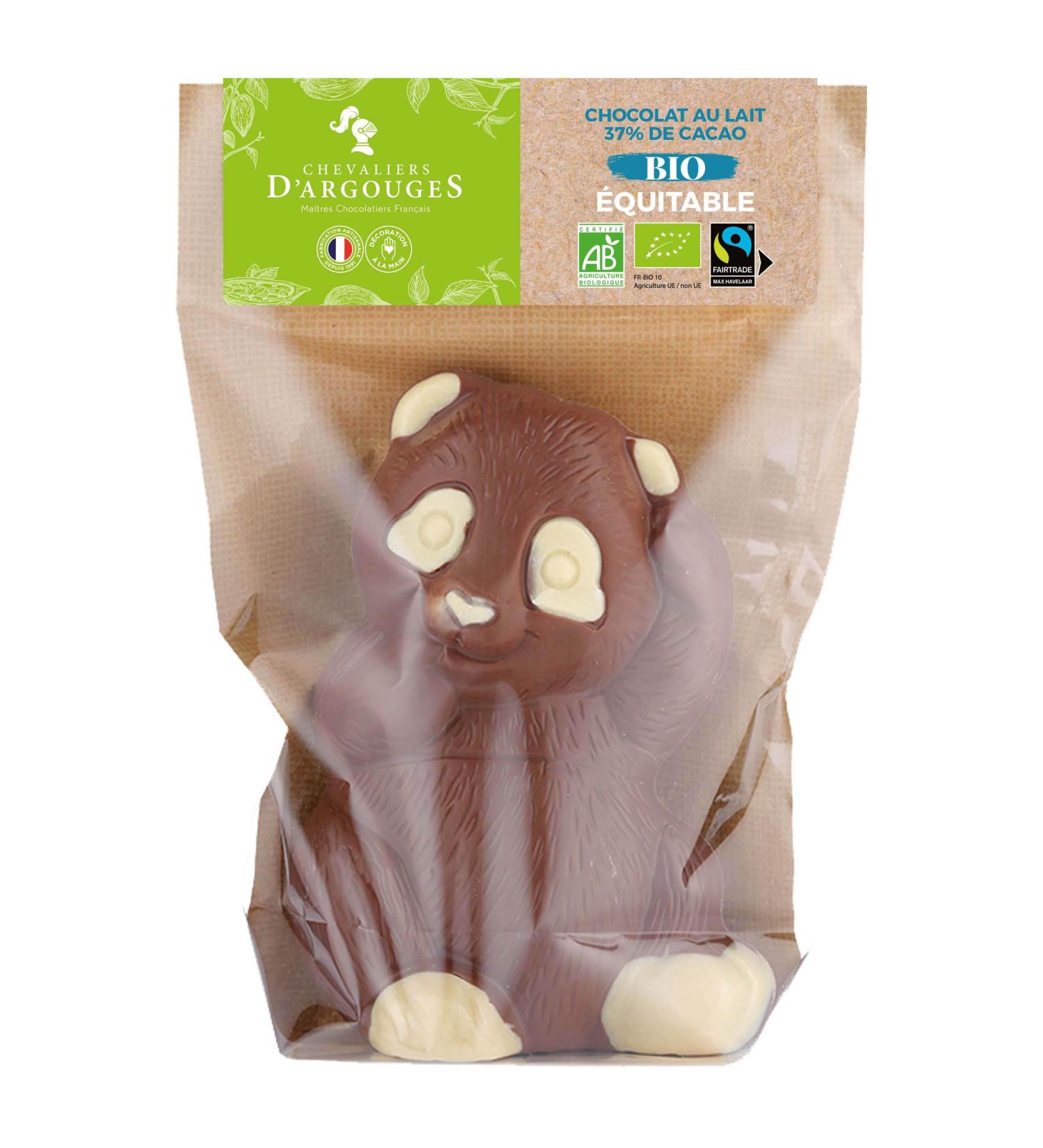Chevaliers d'Argouges - Panda milk chocolate 37% Organic/Fair Trade - Easter chocolate - 90g - Buy Online on GoSupps.com