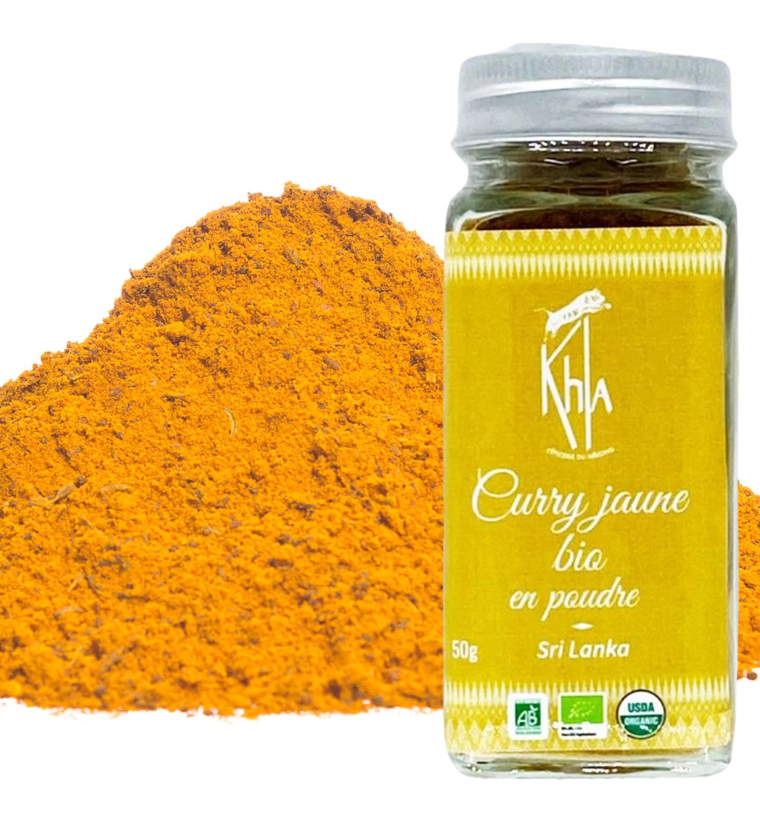 Khla - Organic Yellow Curry Powder 50g - Gentle Non Spicy Curry Blend - Cooking & Baking Ingredient - Indian Curry Thai - Tur - Buy Online on GoSupps.com