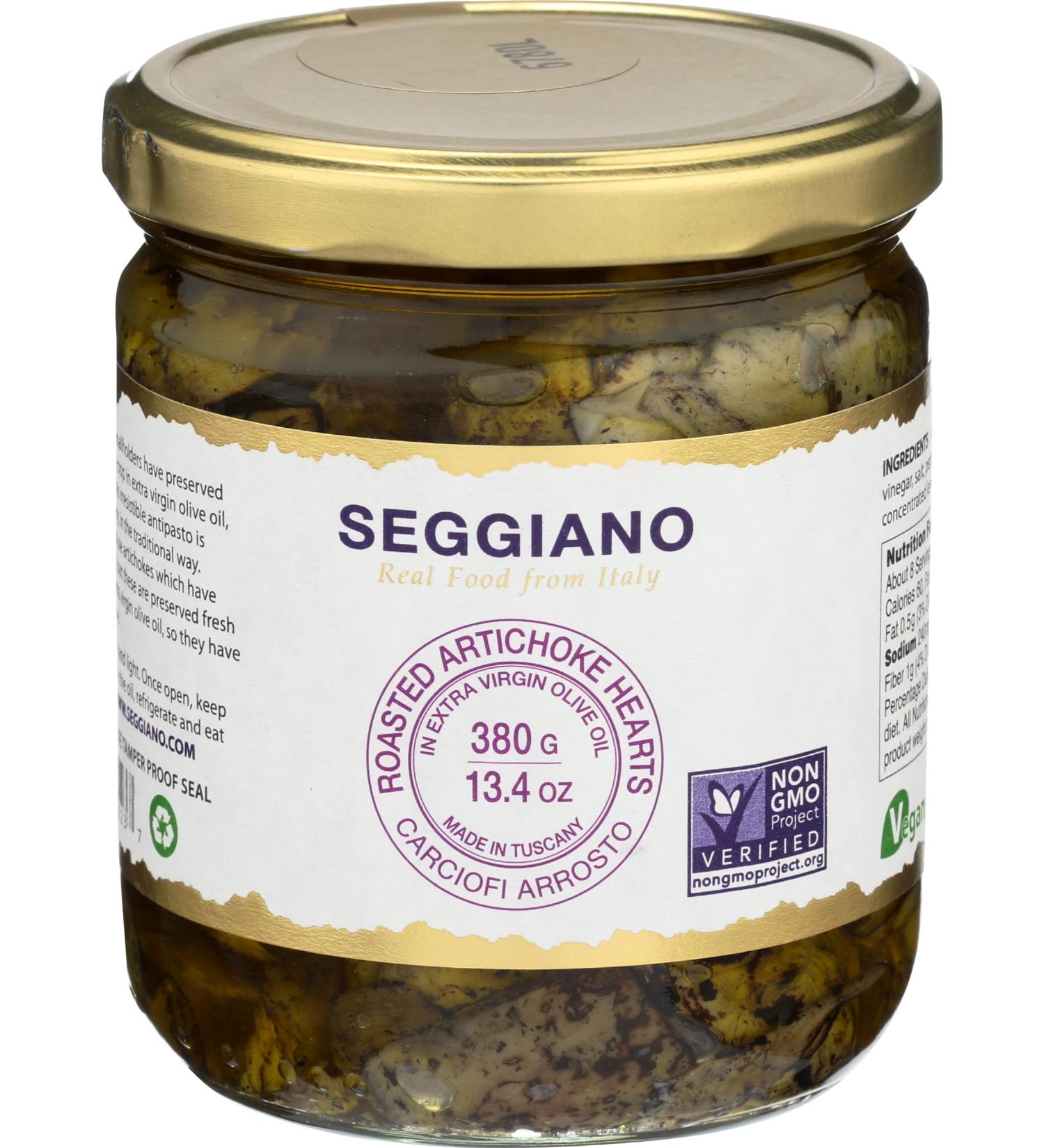 Seggiano Roasted Artichoke Hearts - 13.4 oz | Gourmet Canned Vegetables - Buy Online on GoSupps.com