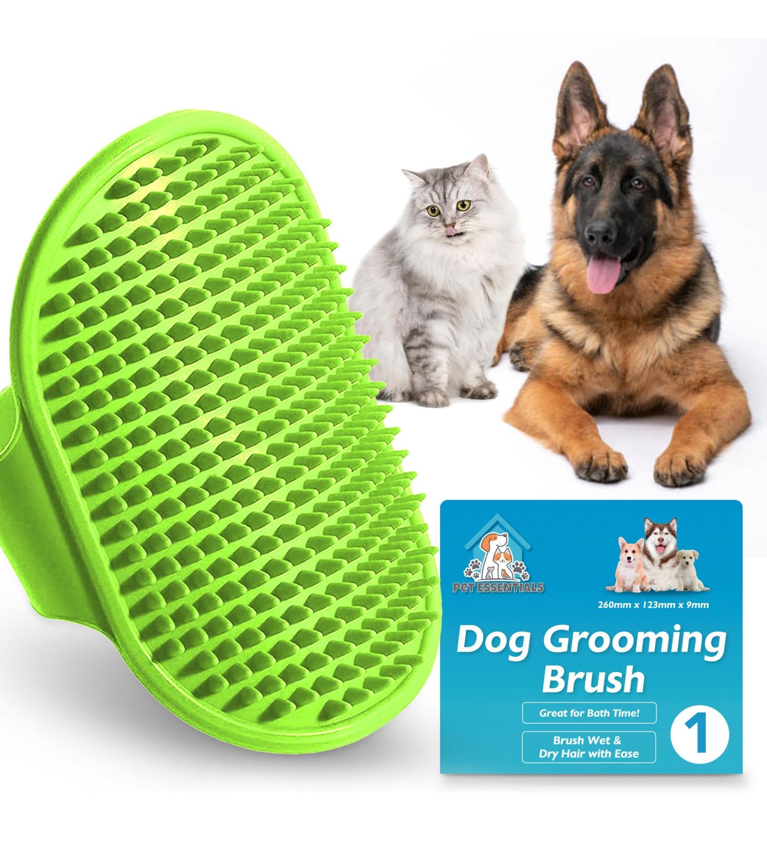 Soft Silicone Pet Grooming Brush | Dog Bath Brush for Grooming | Dog Shampoo Brush - Buy Online on GoSupps.com